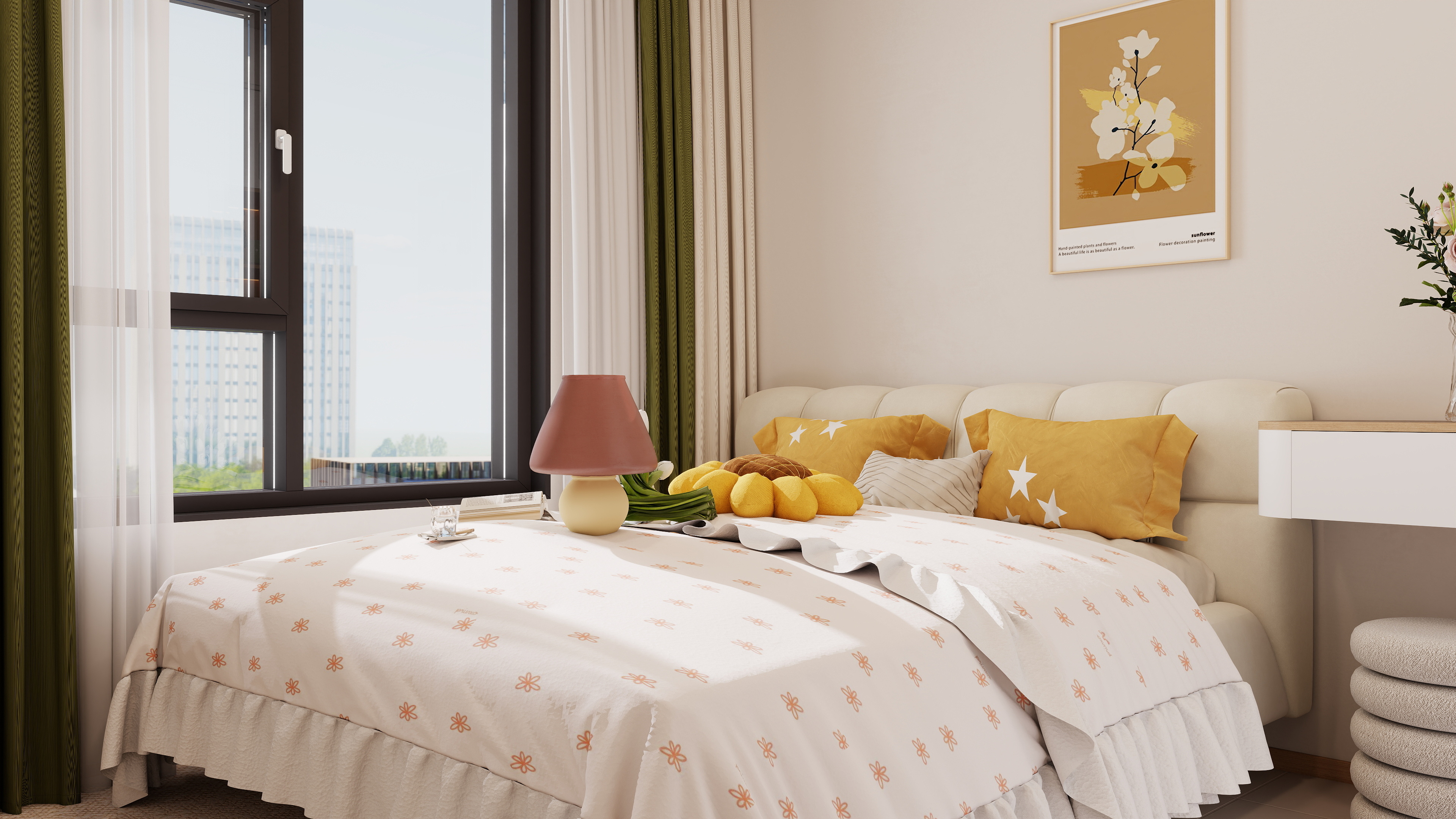 庄育霖-汇金福园86平奶油原木风3室装修效果图