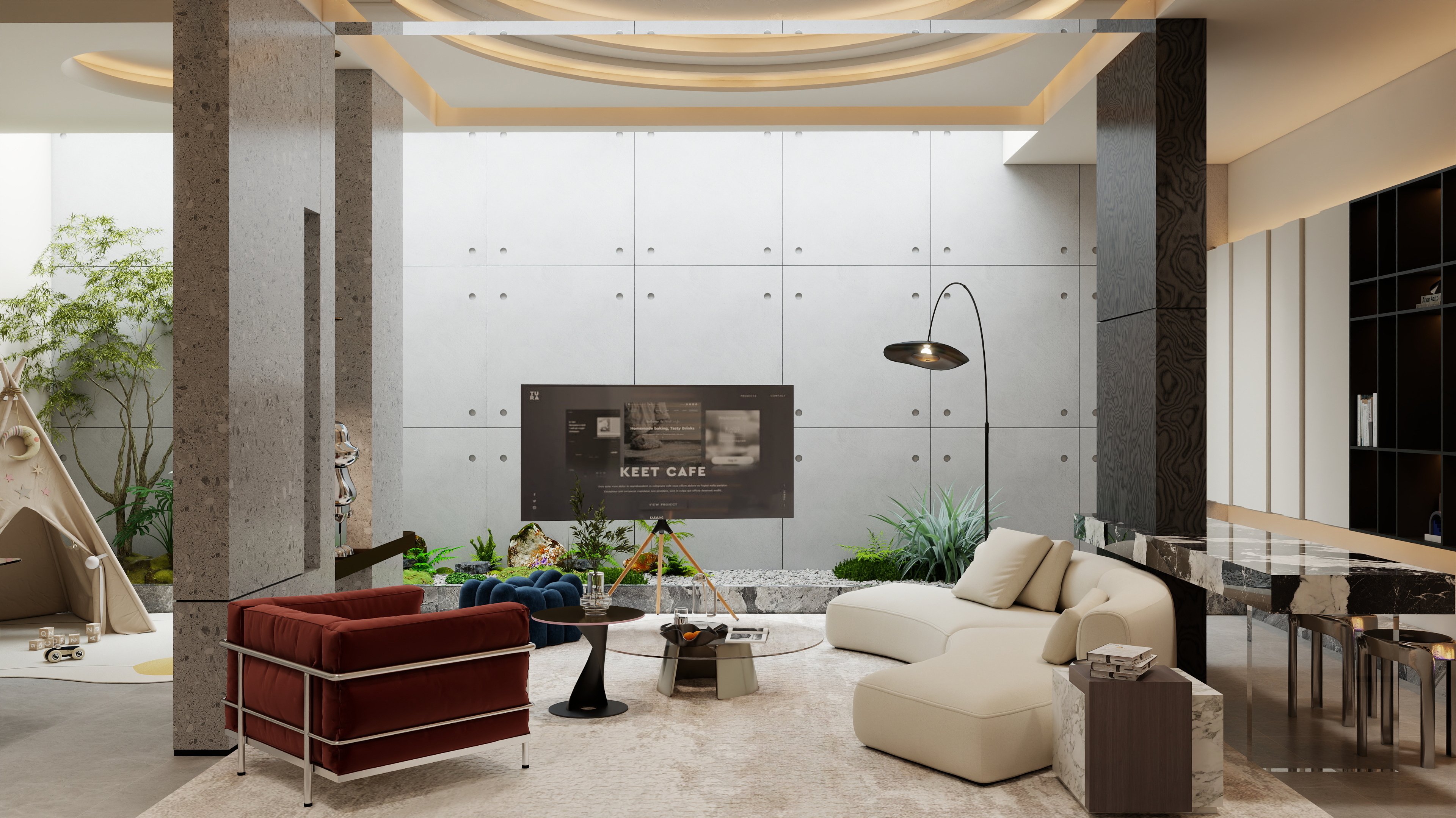 DING一996-自建现代风设计方案装修效果图