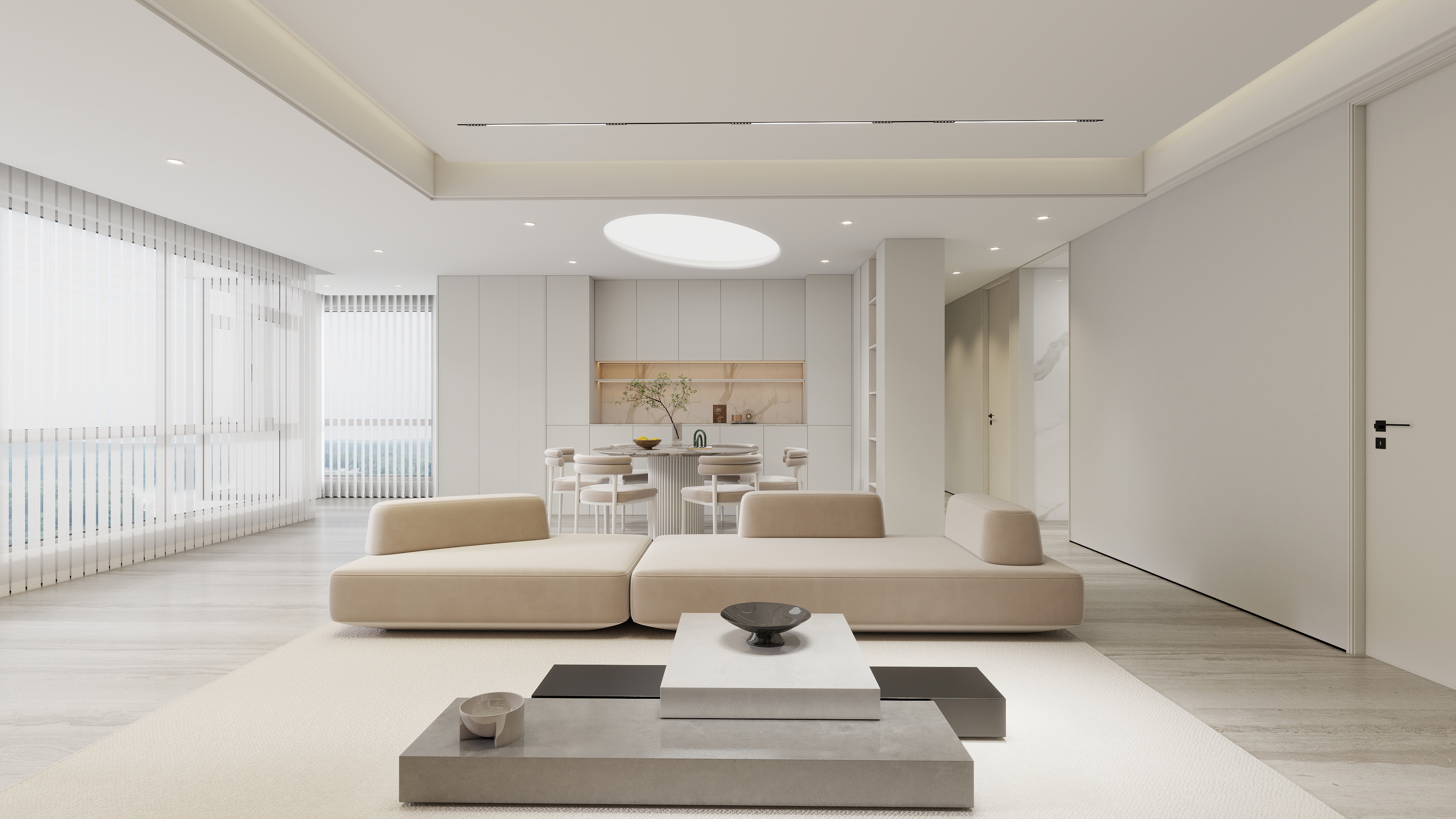 张岩-学府小区180㎡四代住宅大平层装修效果图