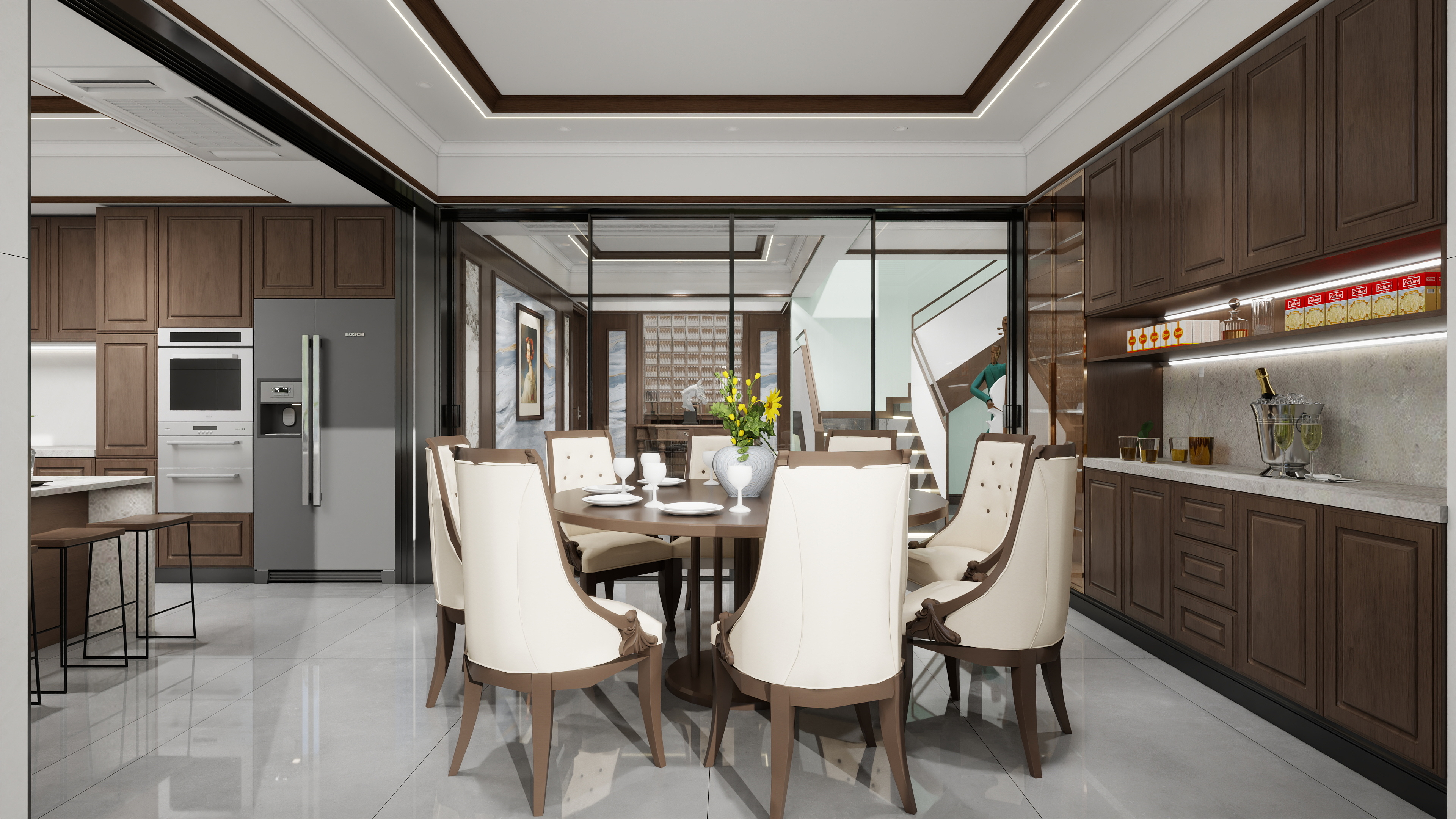 神马云在线-简美1+3层自建别墅726.96平装修效果图