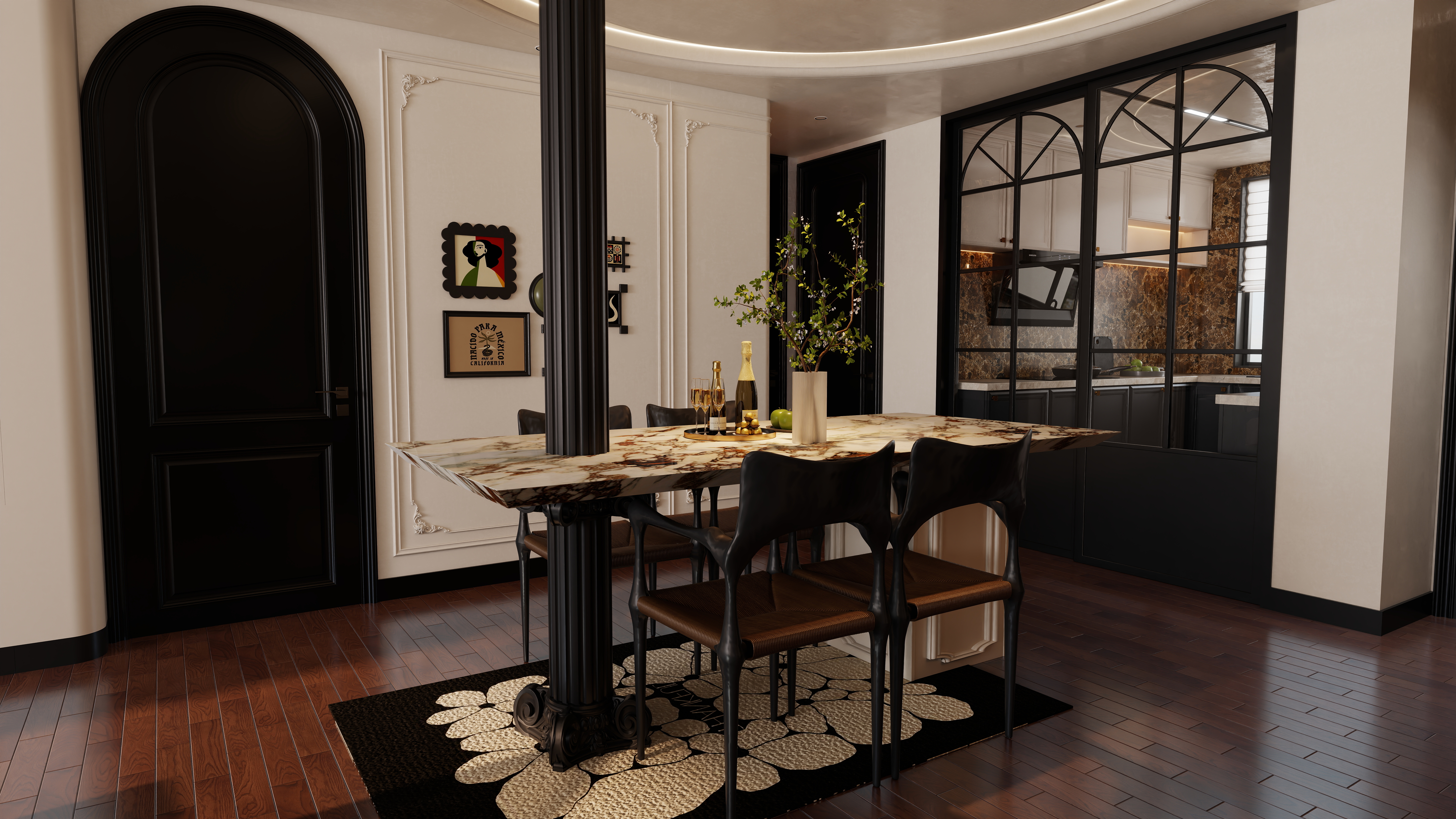 楼欢欢-法式鹰牌森林木歌装修效果图