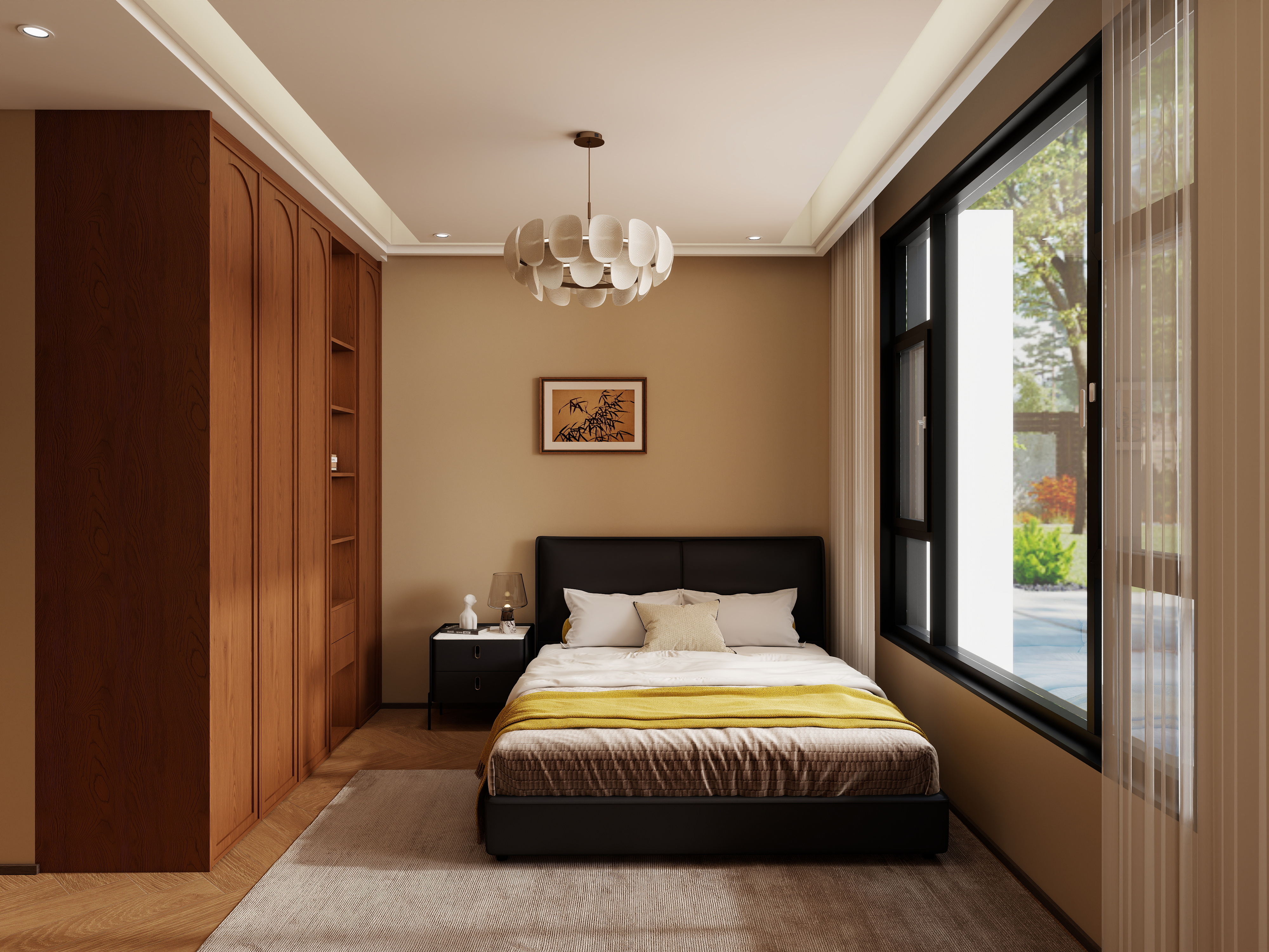 江苏徐州--李华英-161㎡4室中古风装修效果图