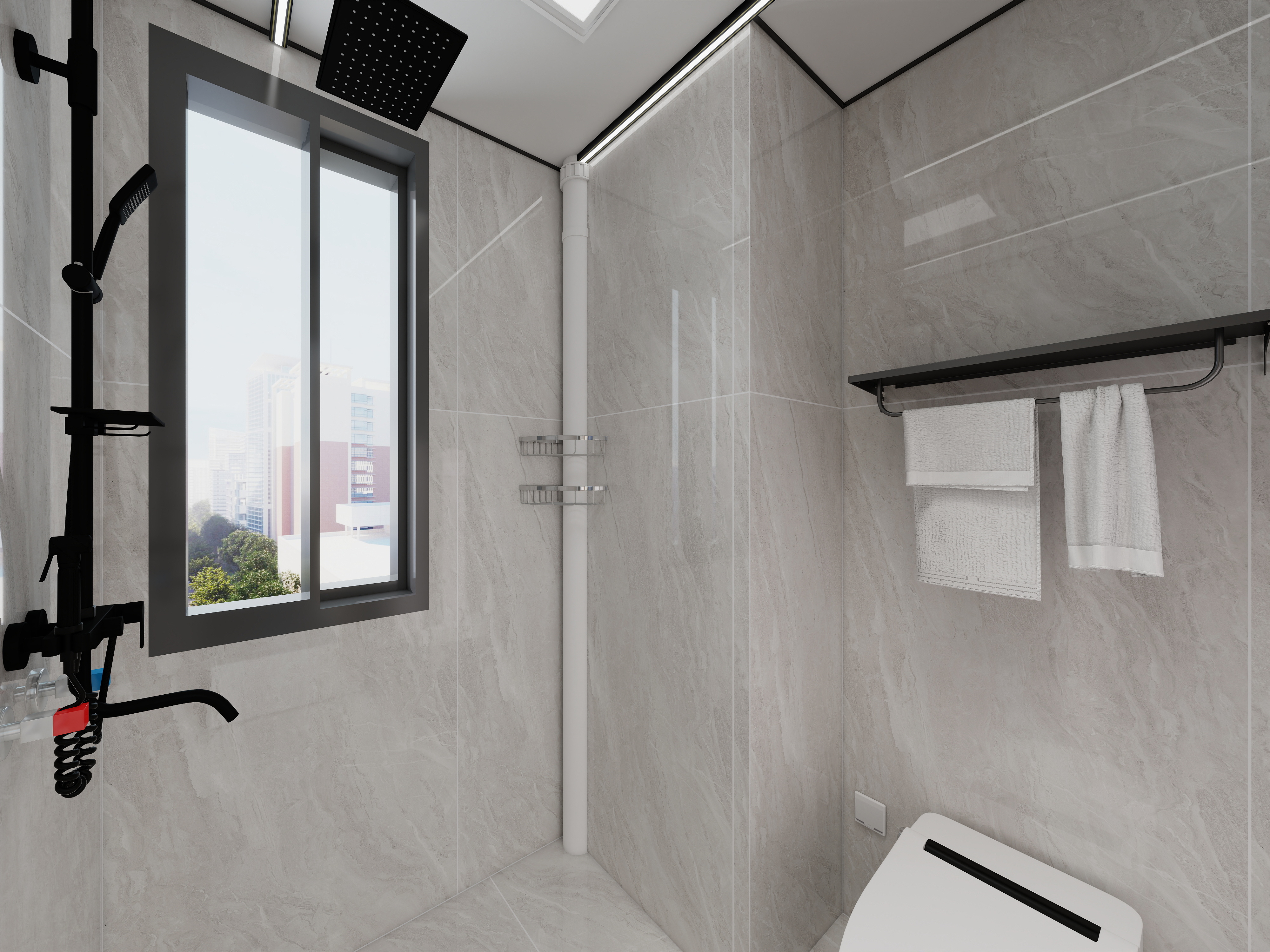 河北欧建建筑装饰有限公司-华远和府-二期93㎡3室装修效果图