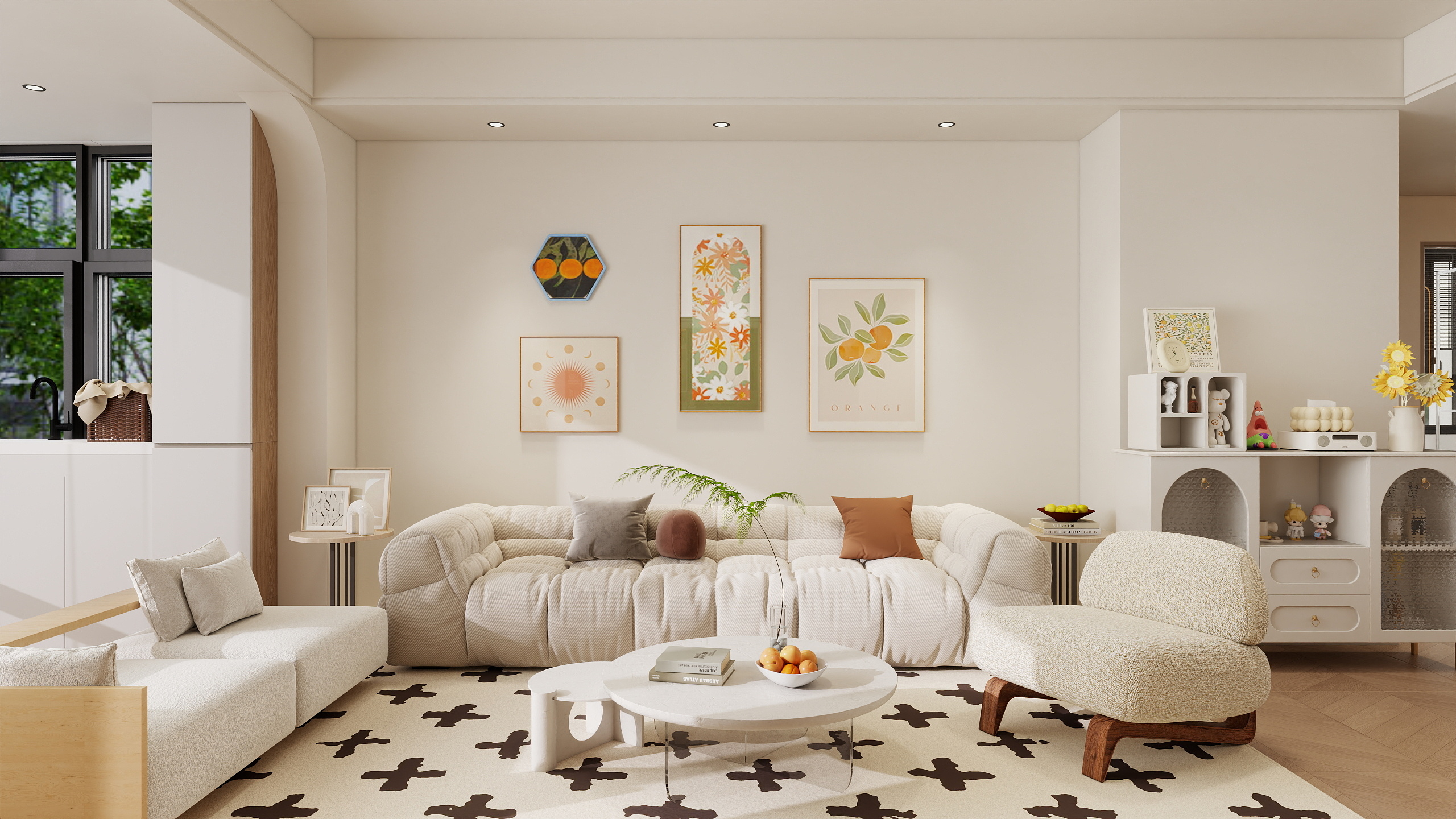 李青越-现代简约四居室装修效果图