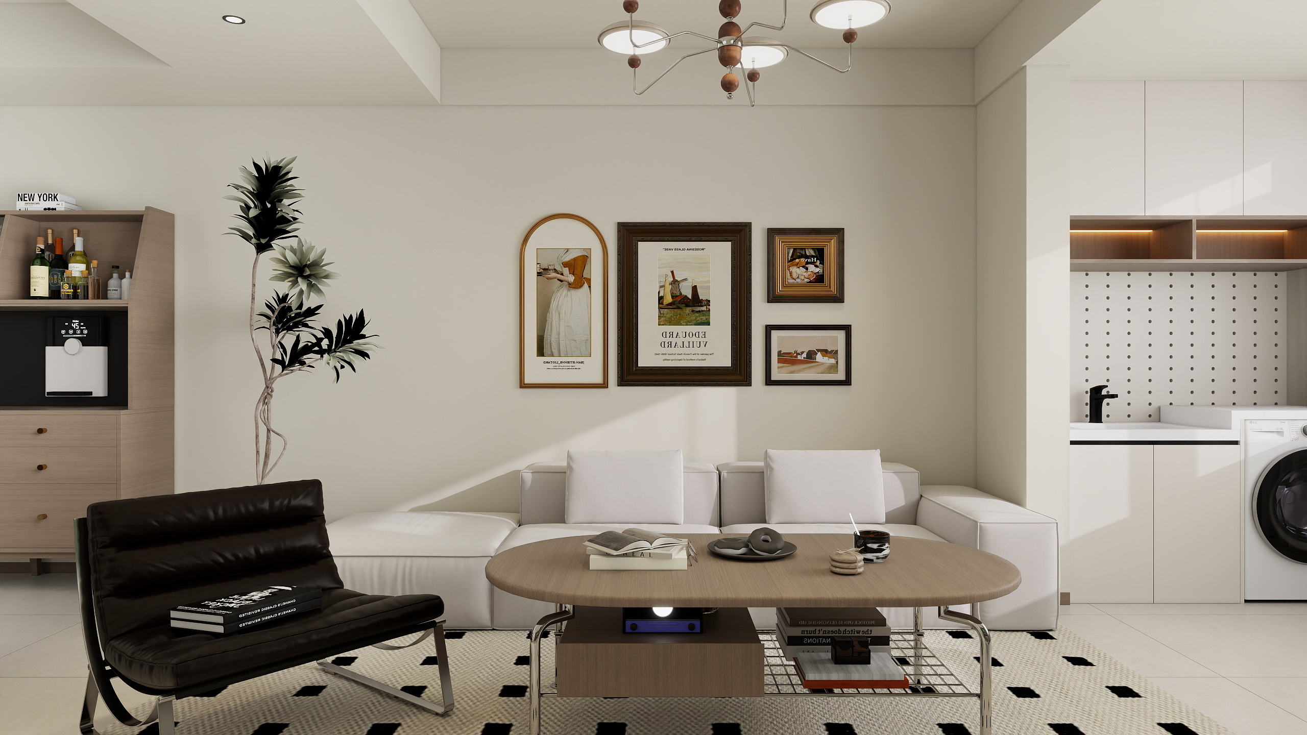 李青越-95平方原木风格三居室装修效果图