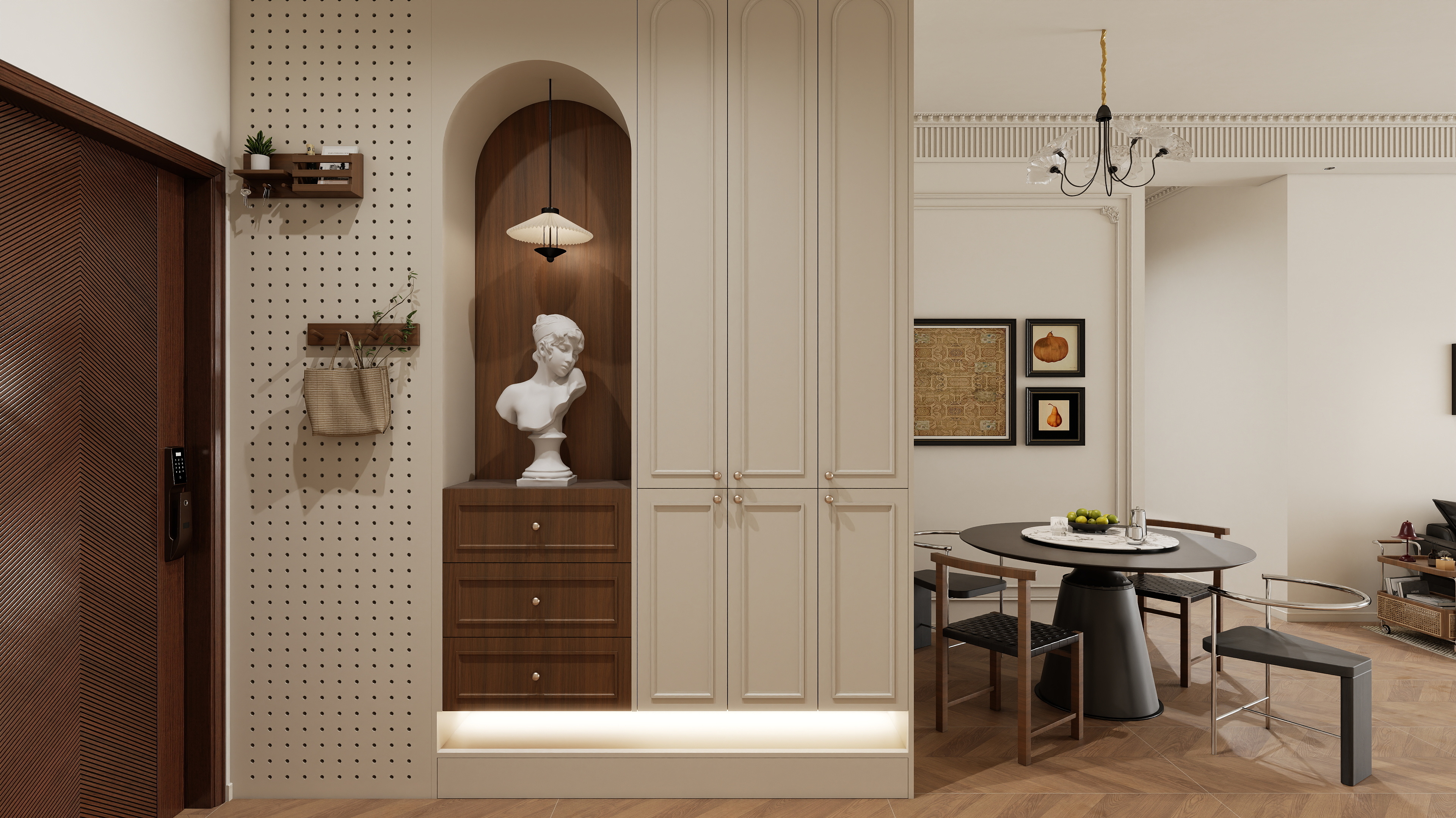 星空设计500一套-法式中古风3室装修效果图