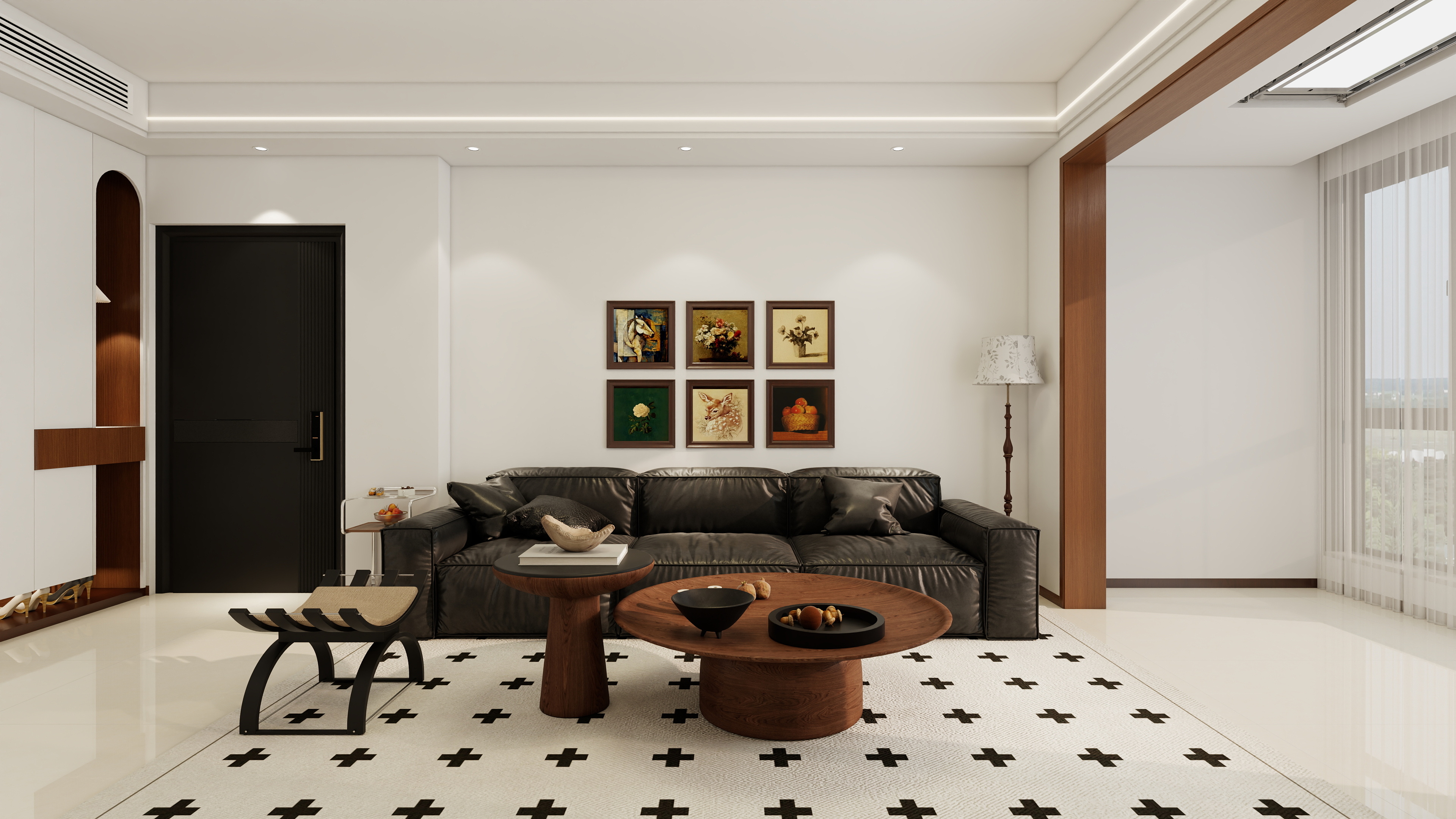 李青越-111方中古风三居室装修效果图