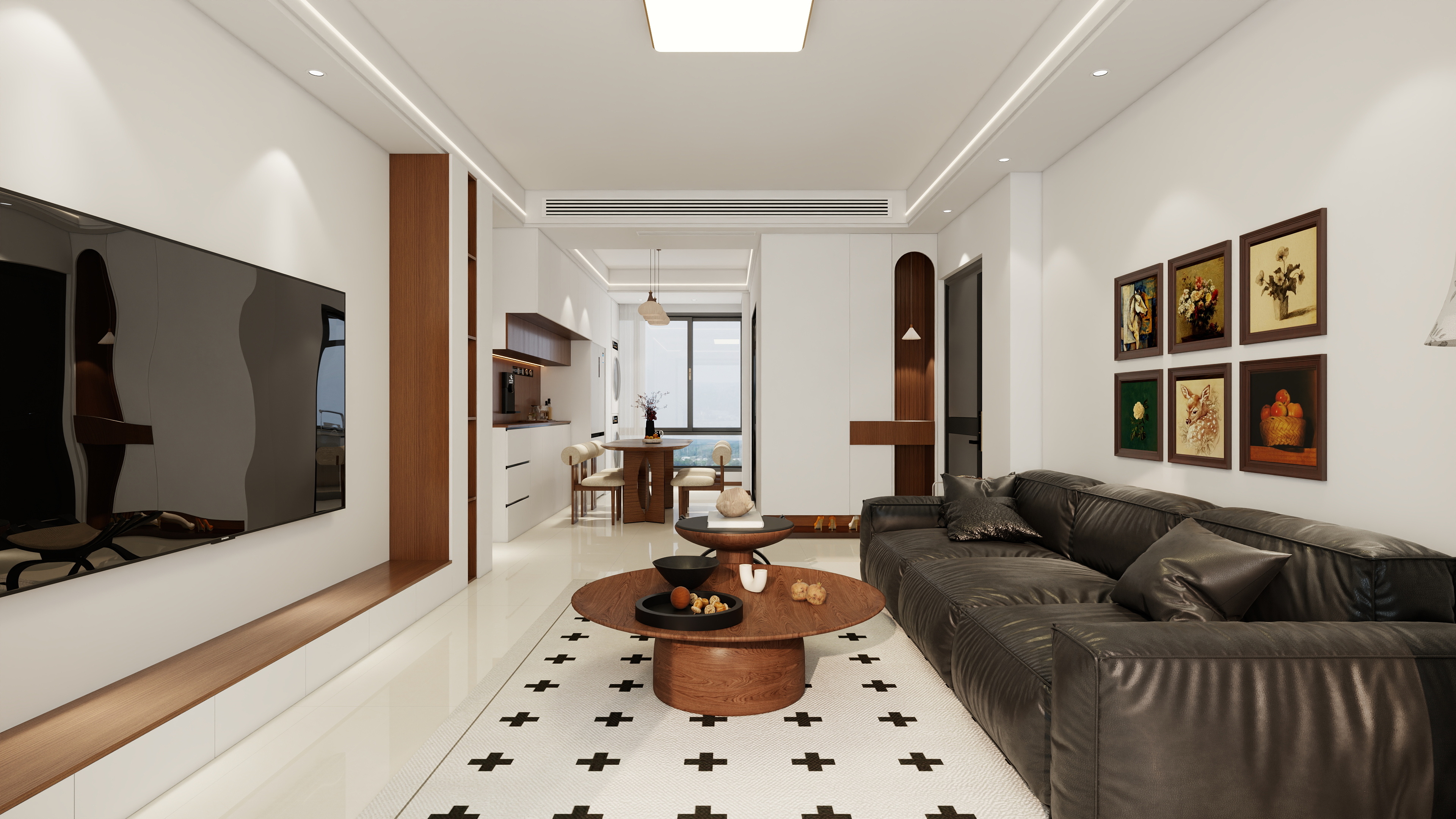 李青越-111方中古风三居室装修效果图