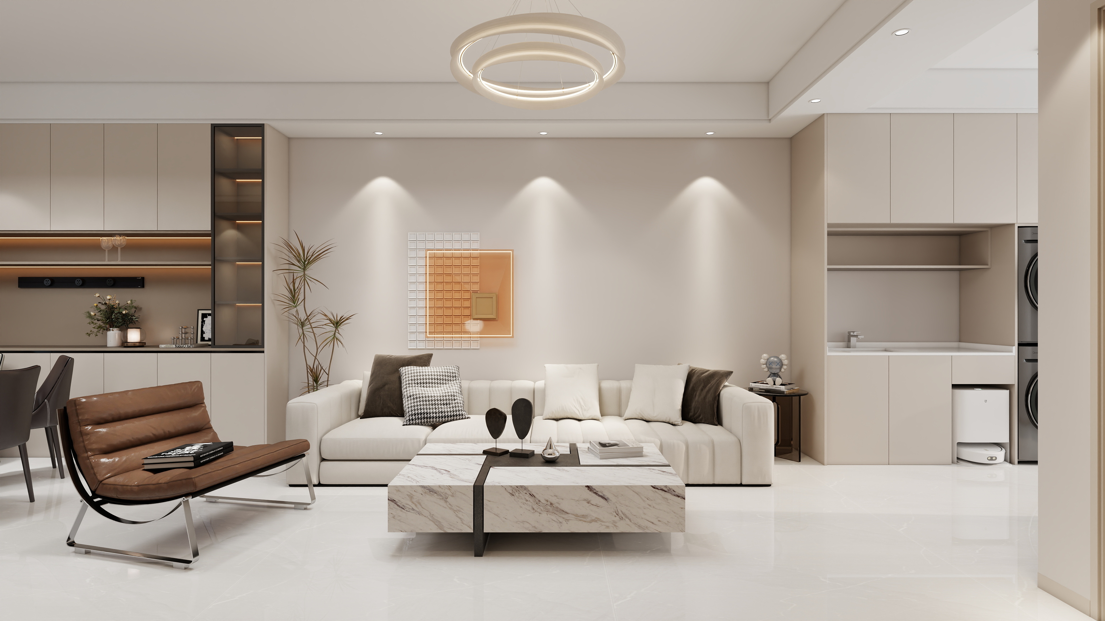 李青越-103方现代三居室装修效果图