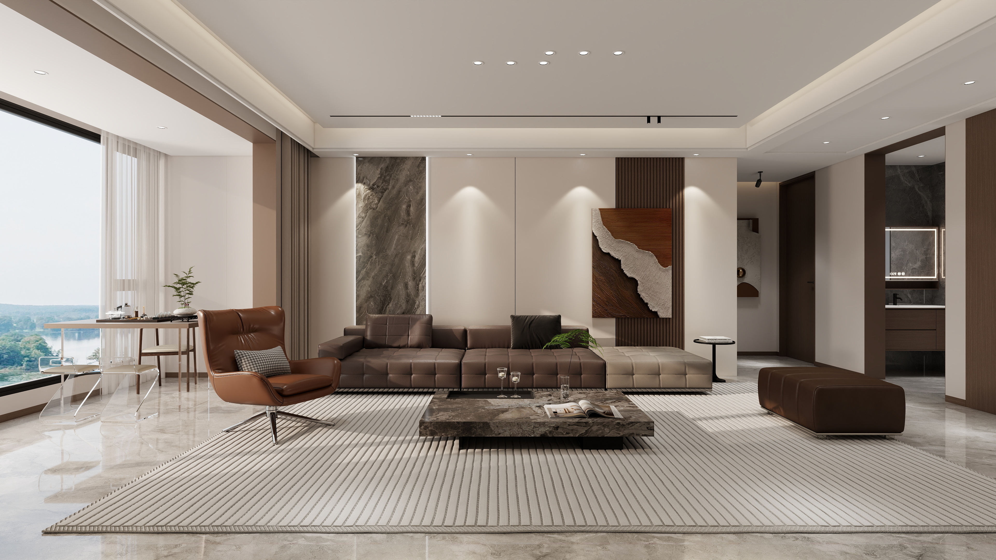 李青越-153方意式四居室装修效果图