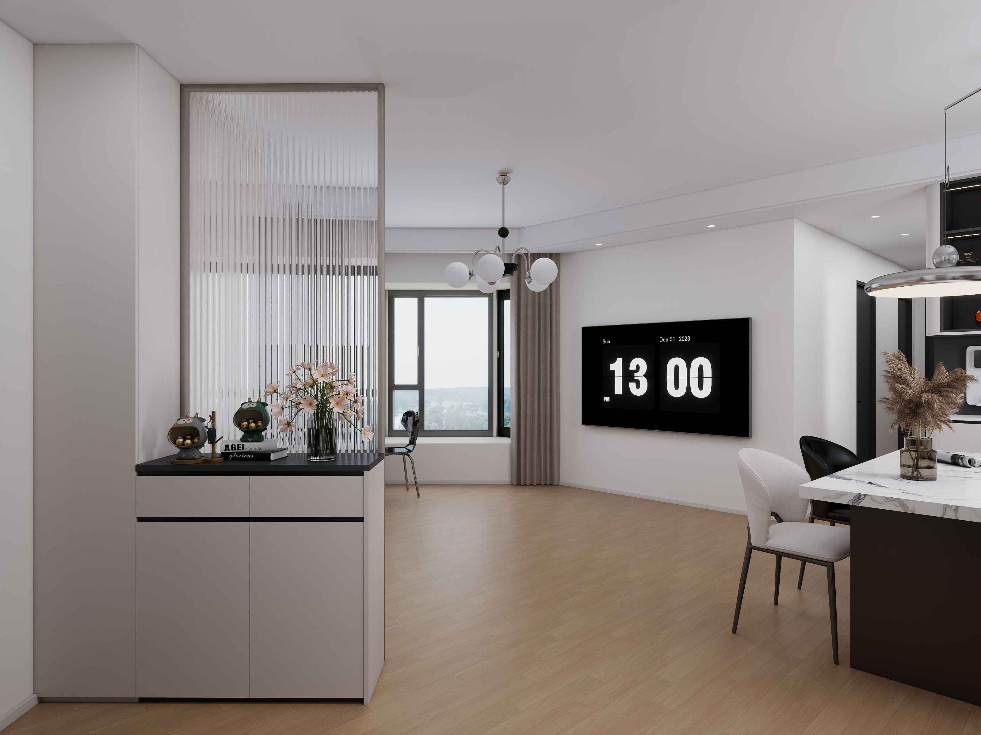 李青越-91平方现代风四居室装修效果图