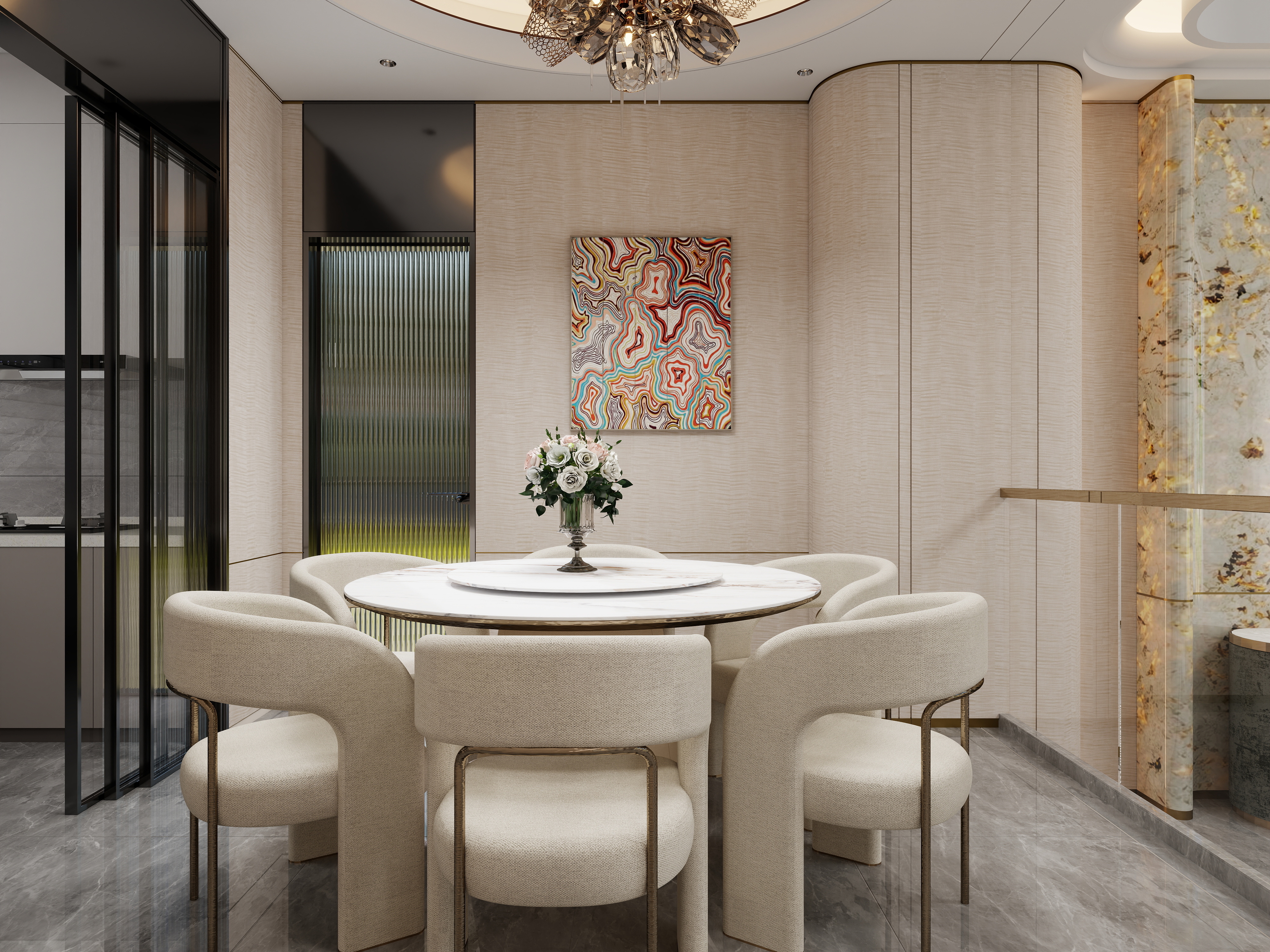 张福梅-江西336㎡现代轻奢别墅装修效果图