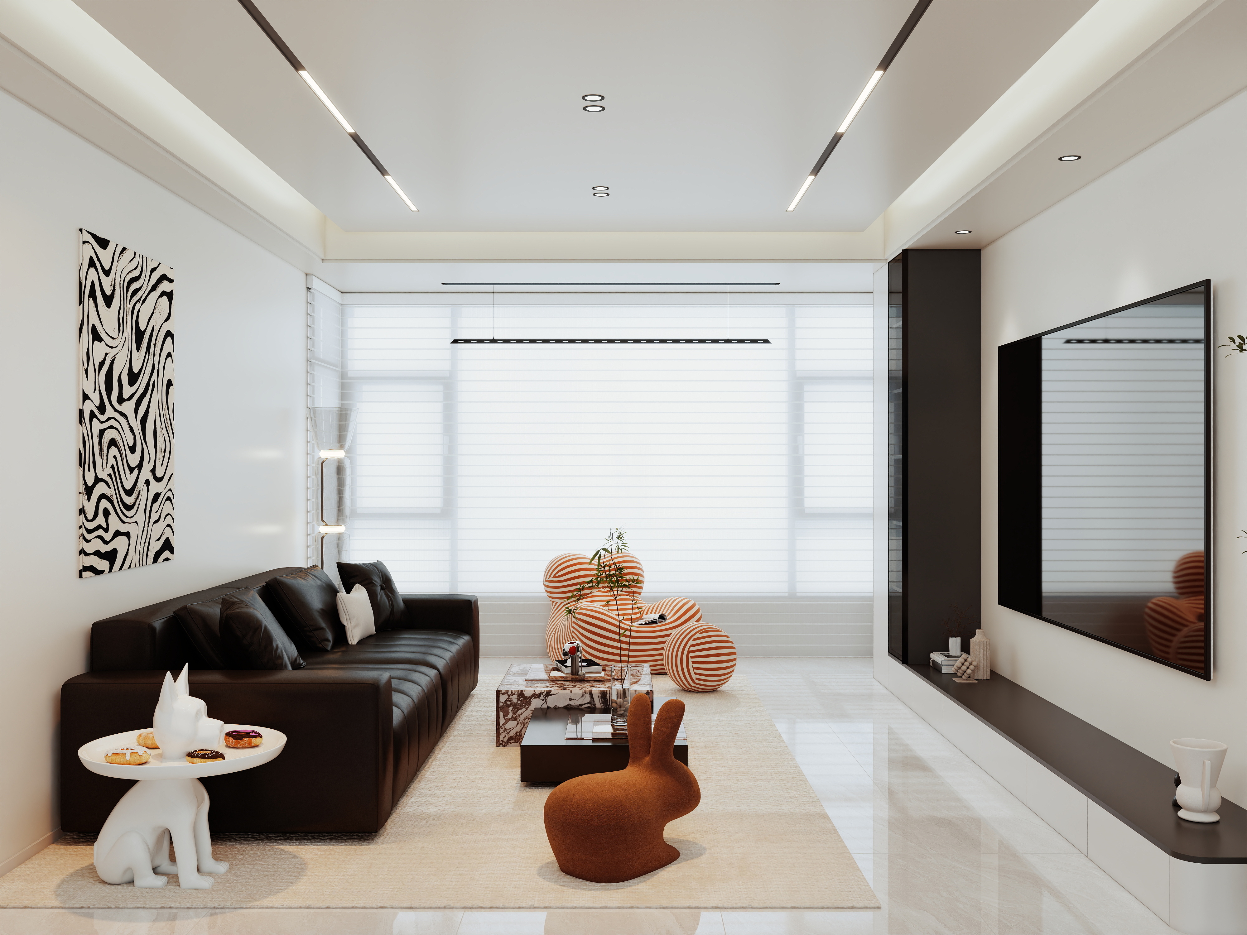 庄育霖-怡景花园121平现代3室装修效果图