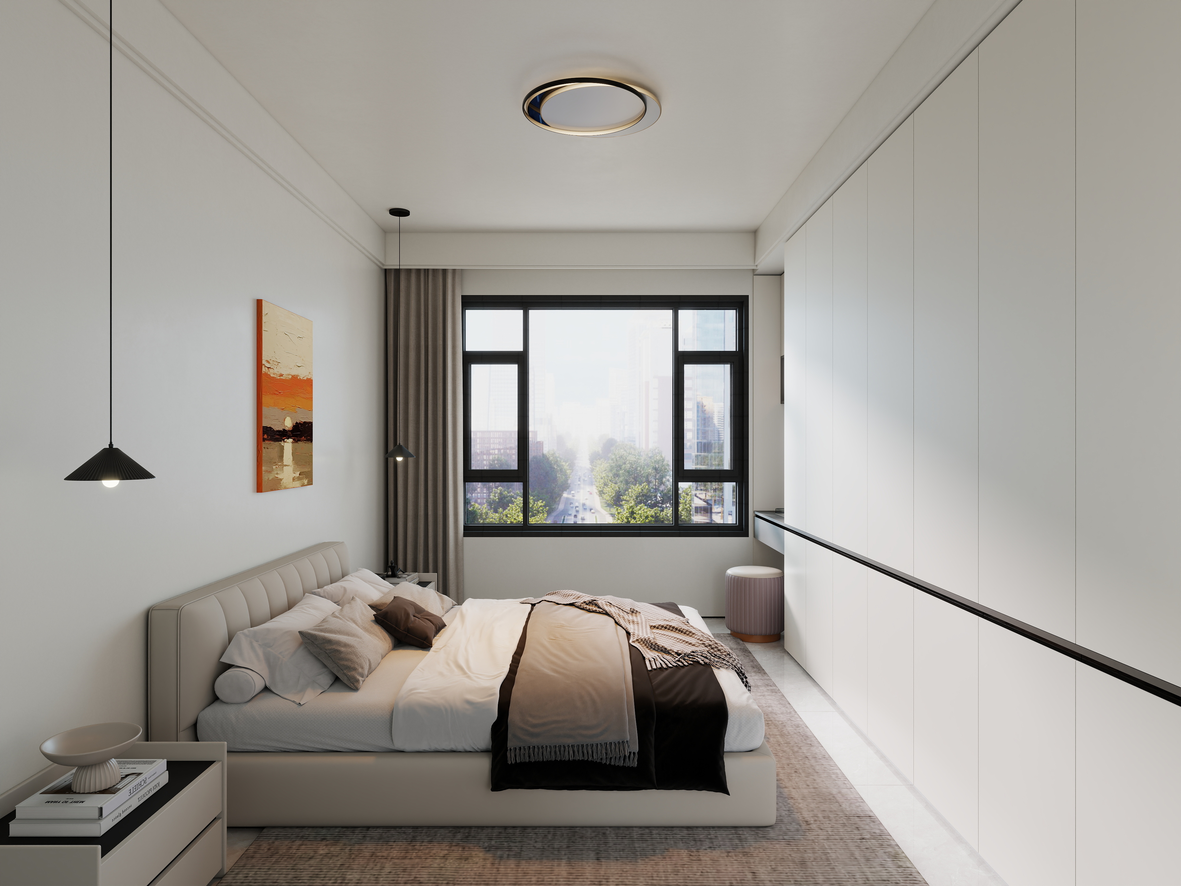 艺雅丽-128平现代简约装修效果图