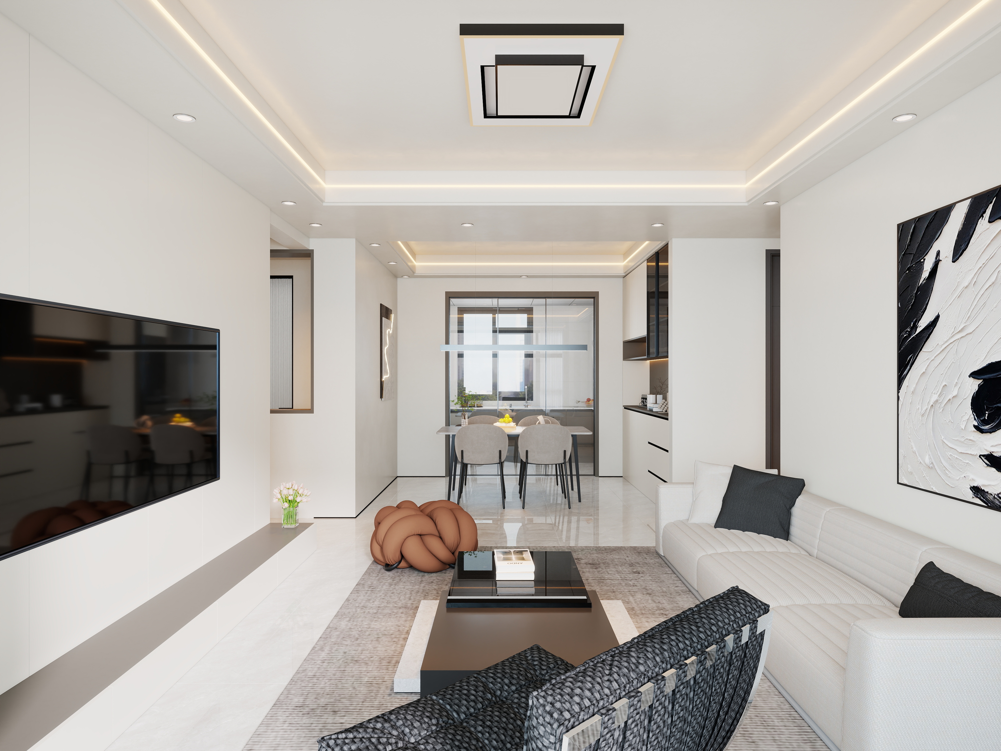 艺雅丽-128平现代简约-装修设计方案