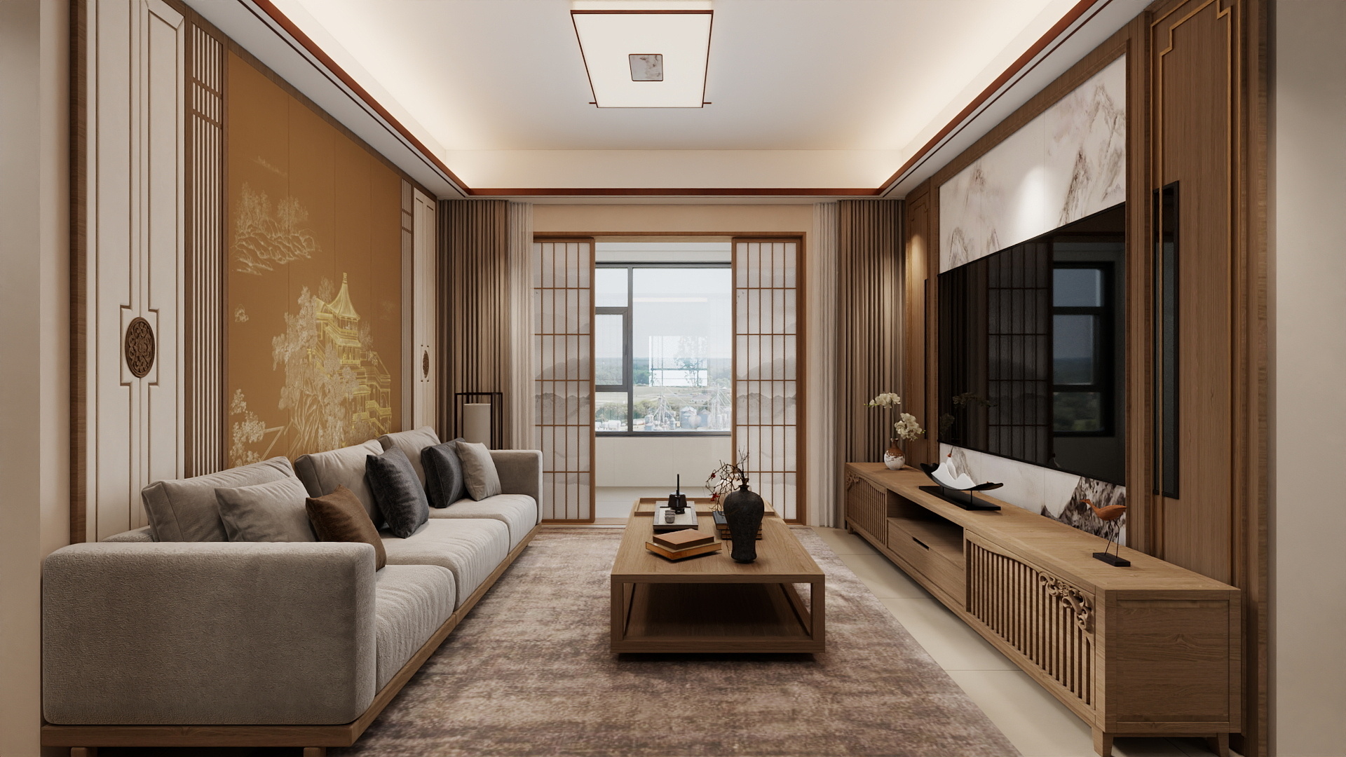 GGB6-新中式美学 -陈设设计装修效果图