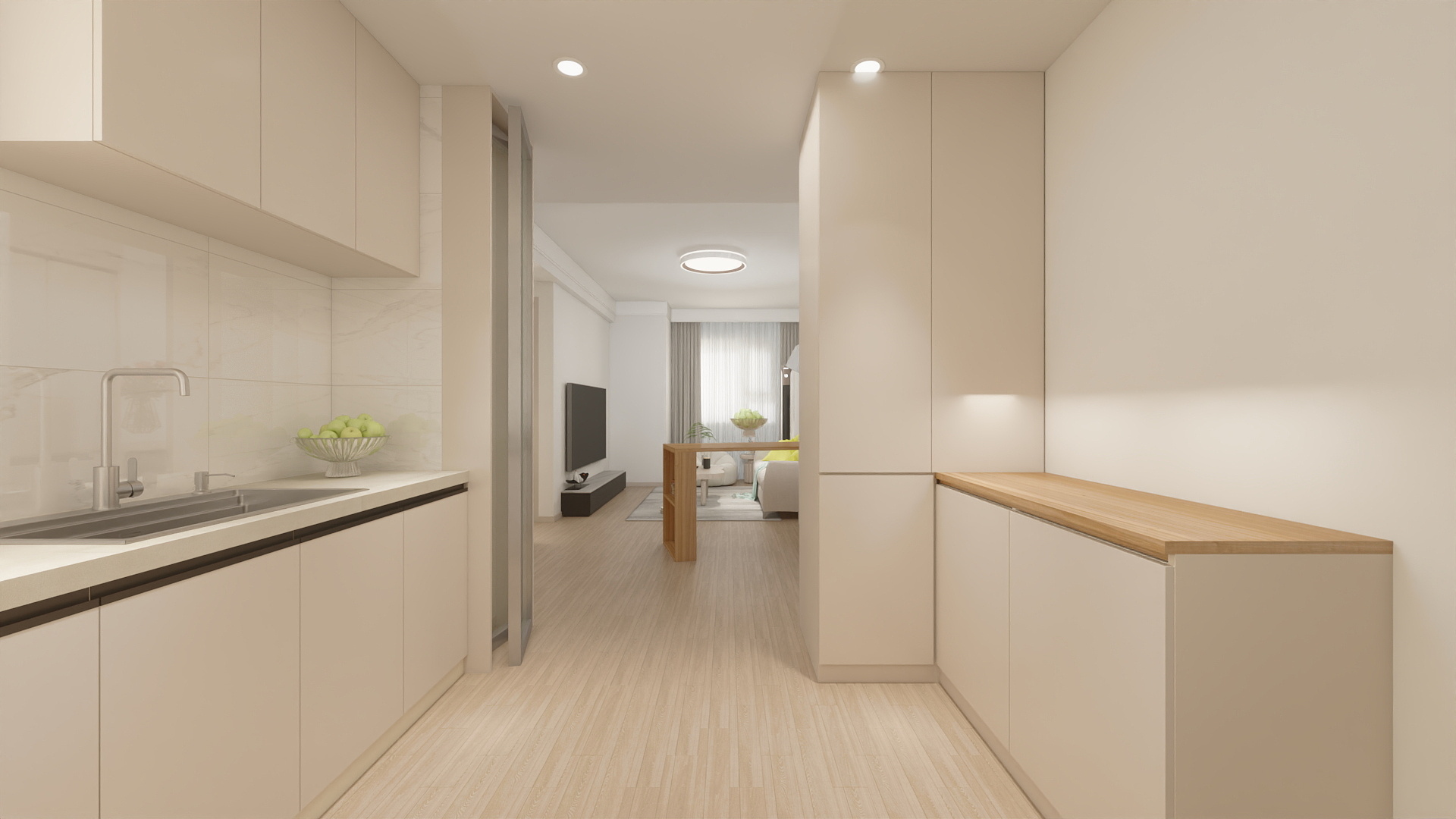 派欣-146㎡5室一层客餐厅装修效果图第4张