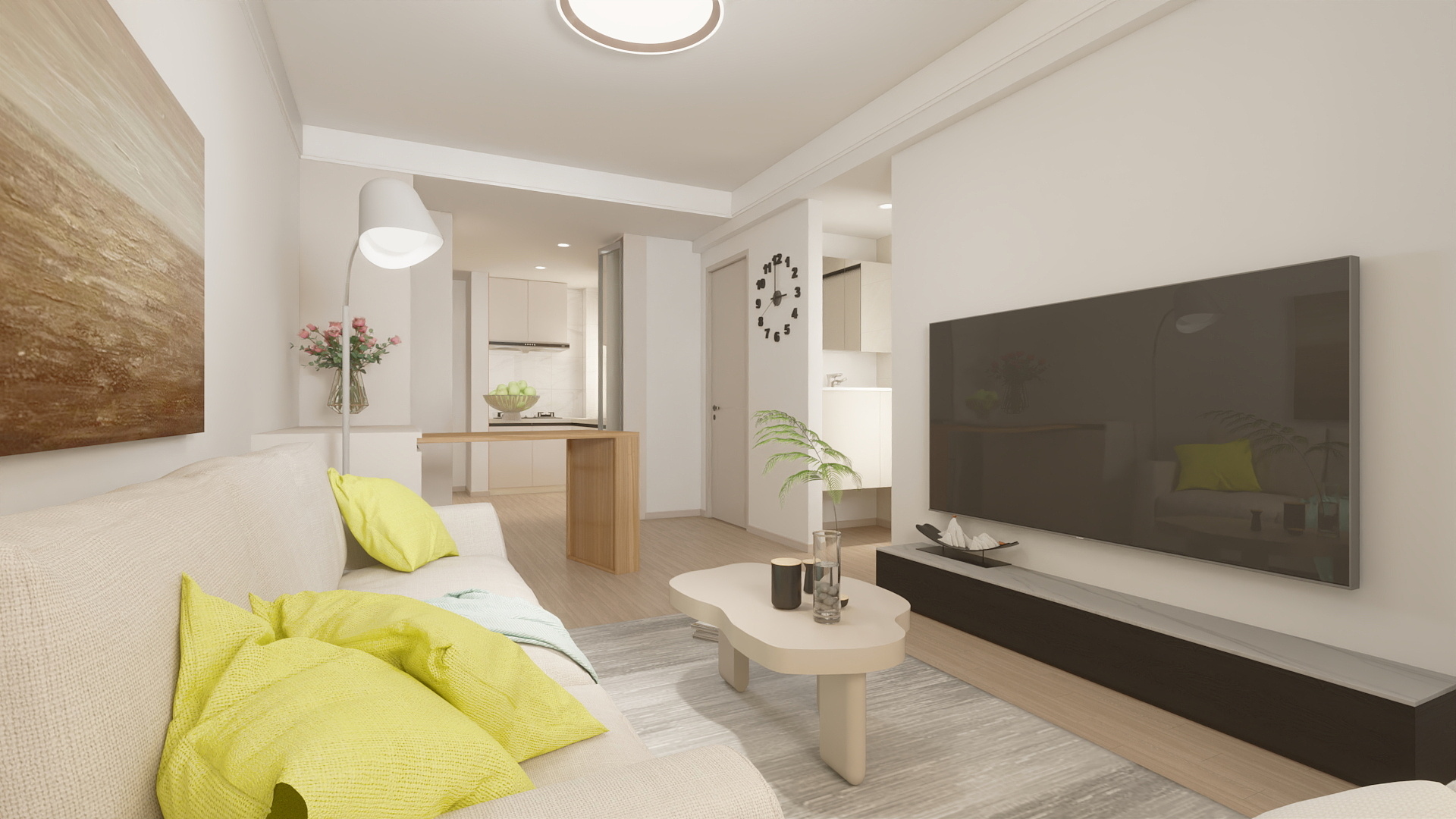 派欣-146㎡5室一层客餐厅装修效果图第2张