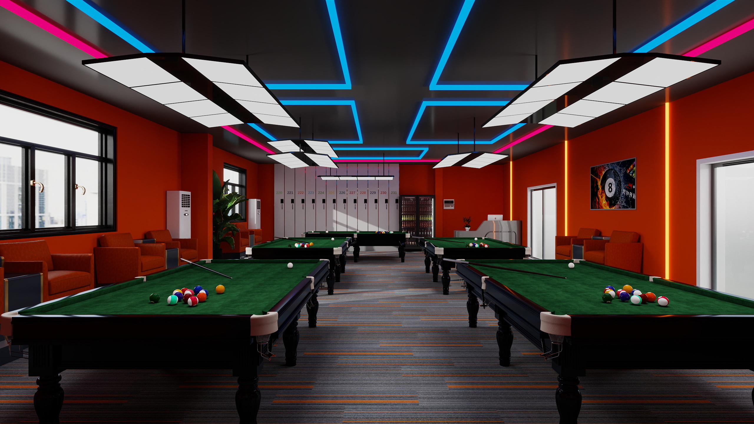 WindyHILL.-170平方台球厅（2025.8）一层大厅装修效果图第1张
