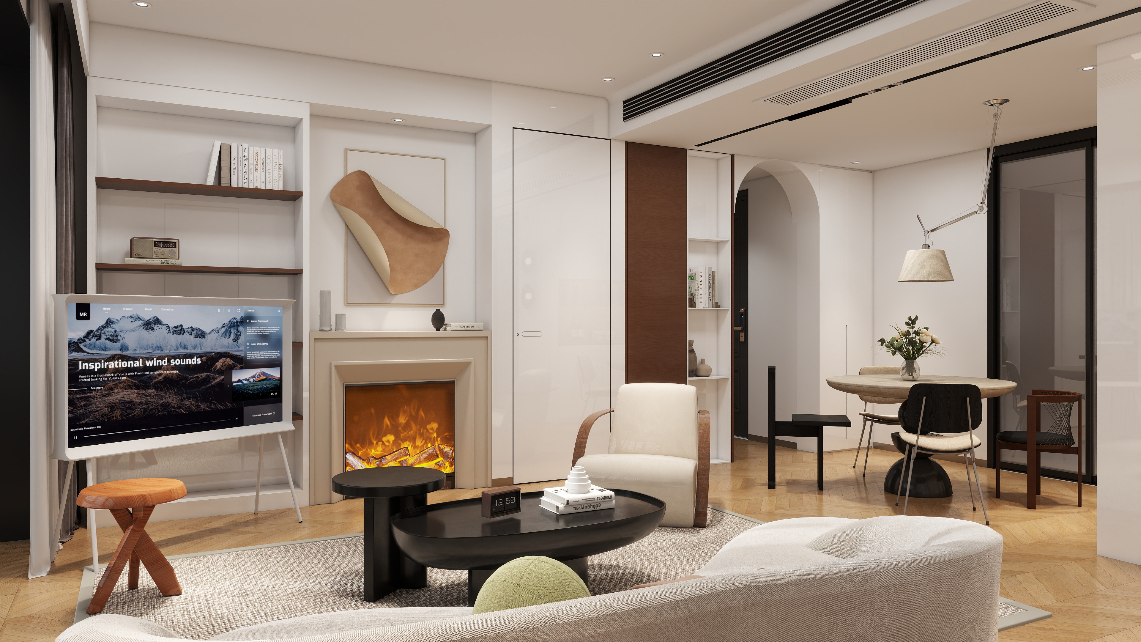 大金空调官方-120㎡中古法式｜于细节处见优雅-装修设计方案