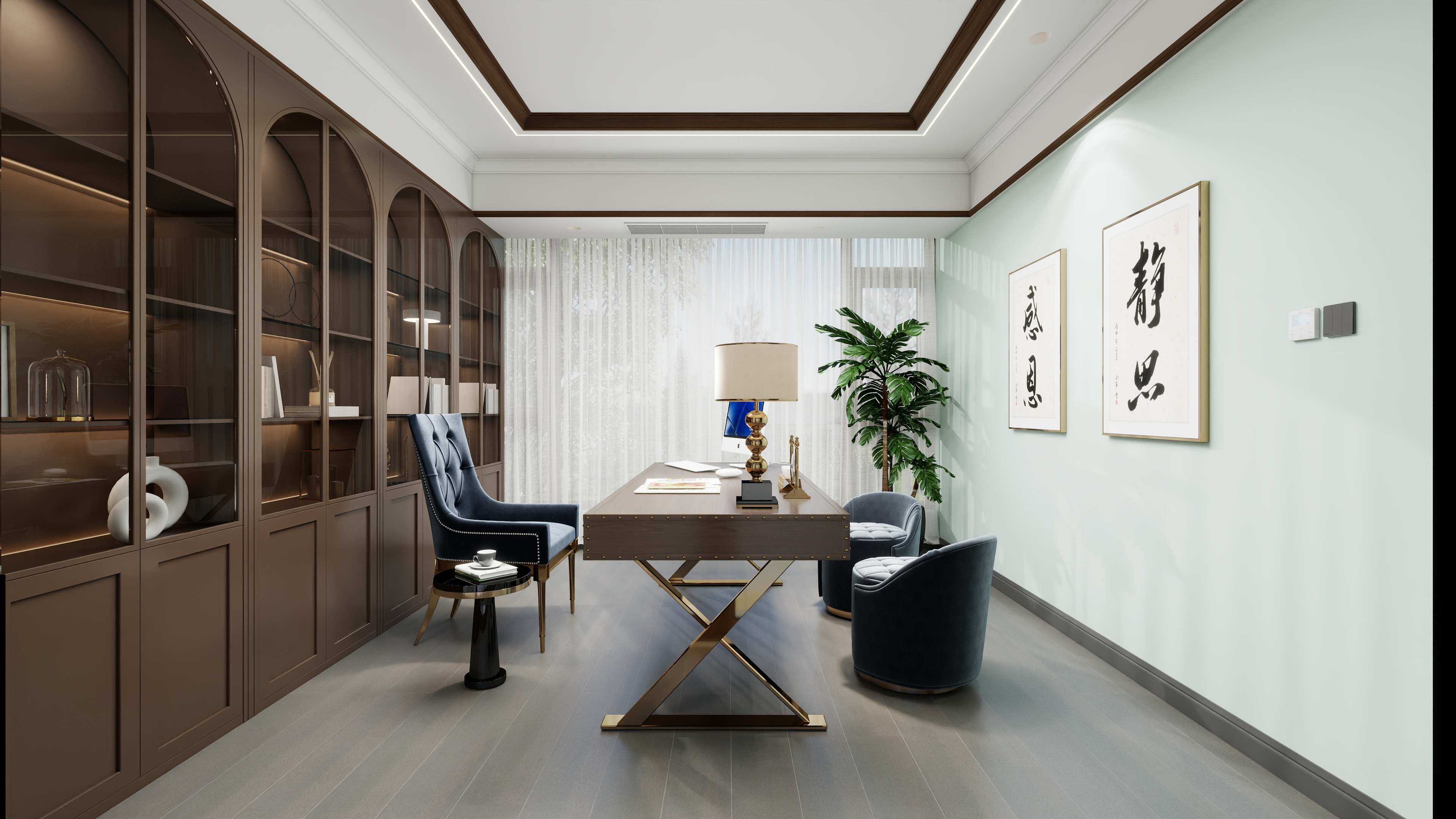 神马云在线-简美1+3层自建别墅726.96平装修效果图