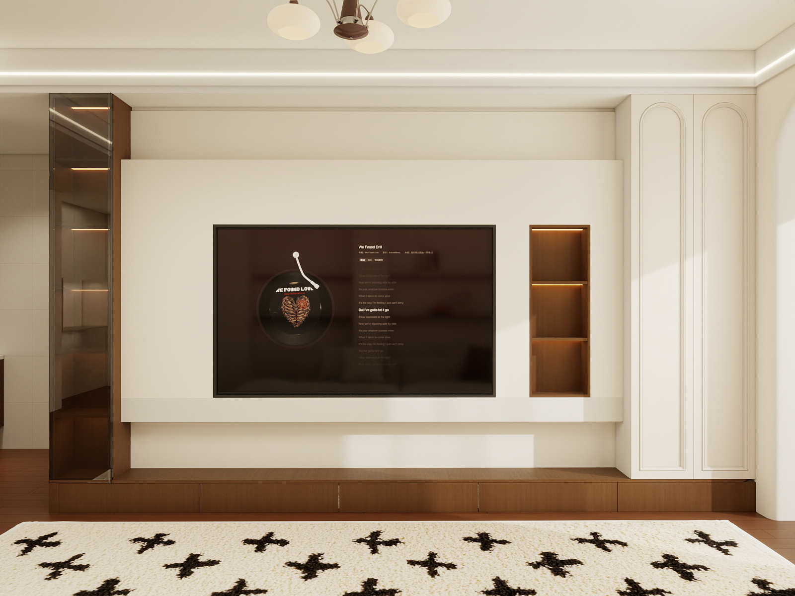 500一套_韩昊霖-奶油中古风装修效果图