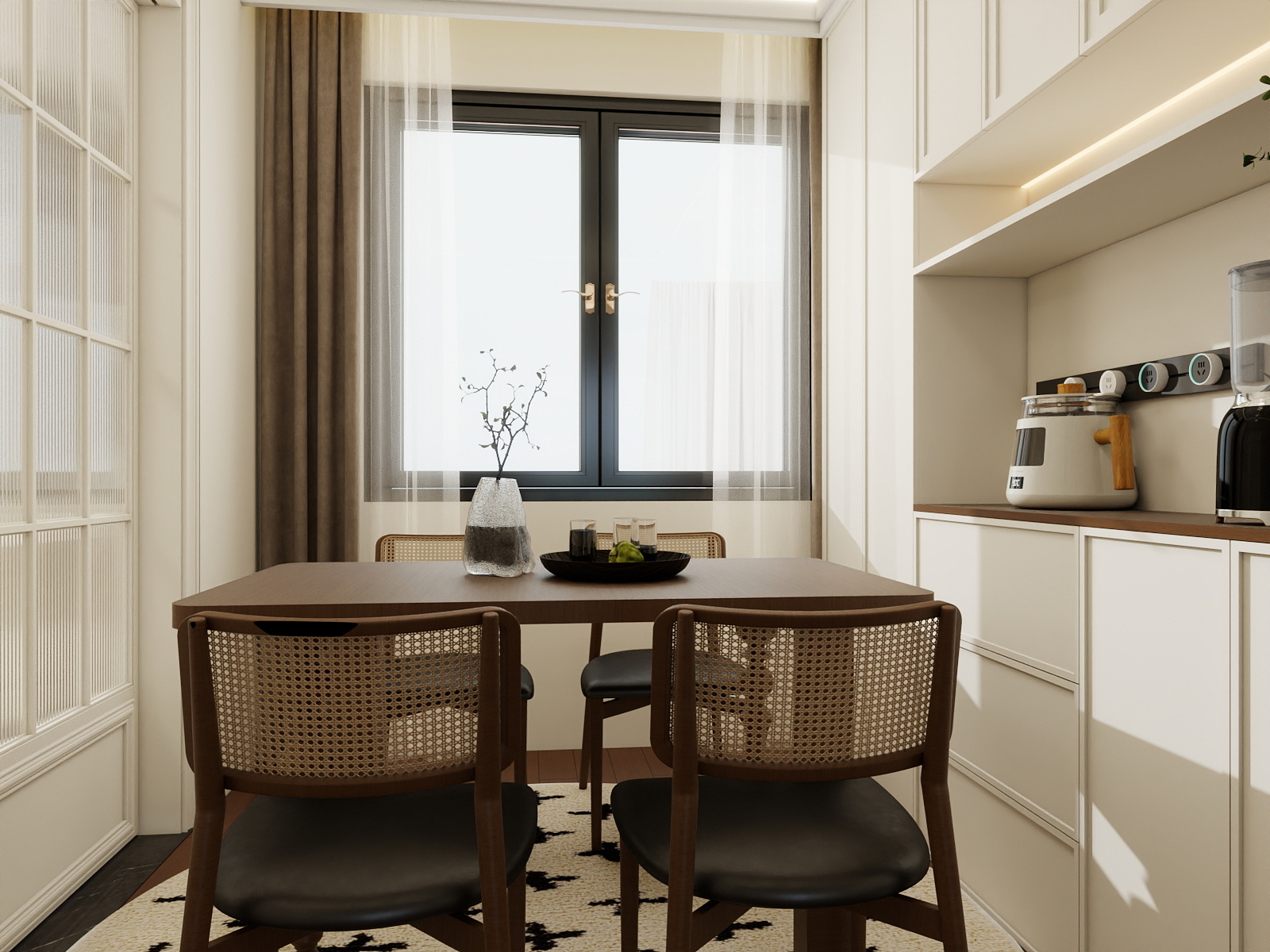 500一套_韩昊霖-奶油中古风装修效果图