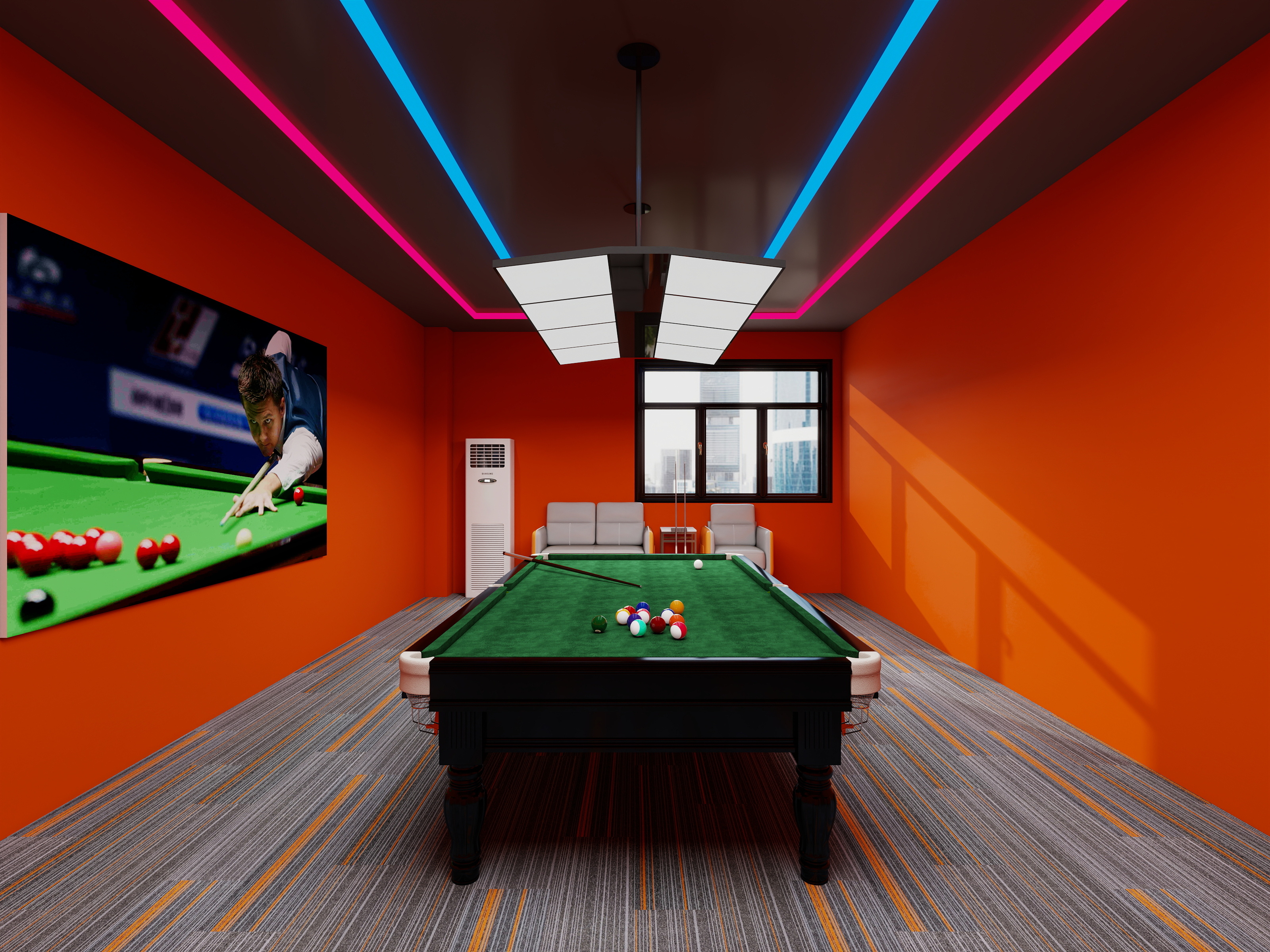 WindyHILL.-170平方台球厅（2025.8）一层包厢装修效果图第2张