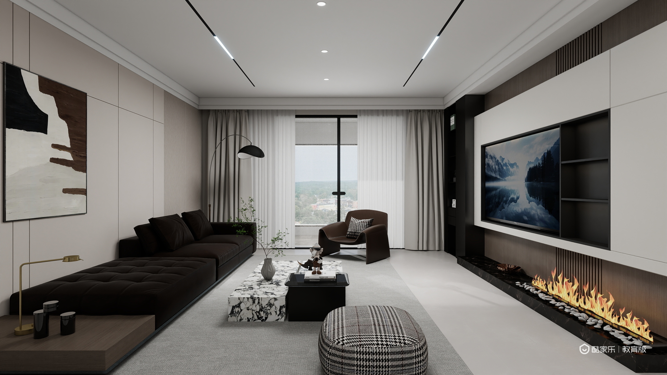 黄馨慧JQEF-素序·灰调独白装修效果图