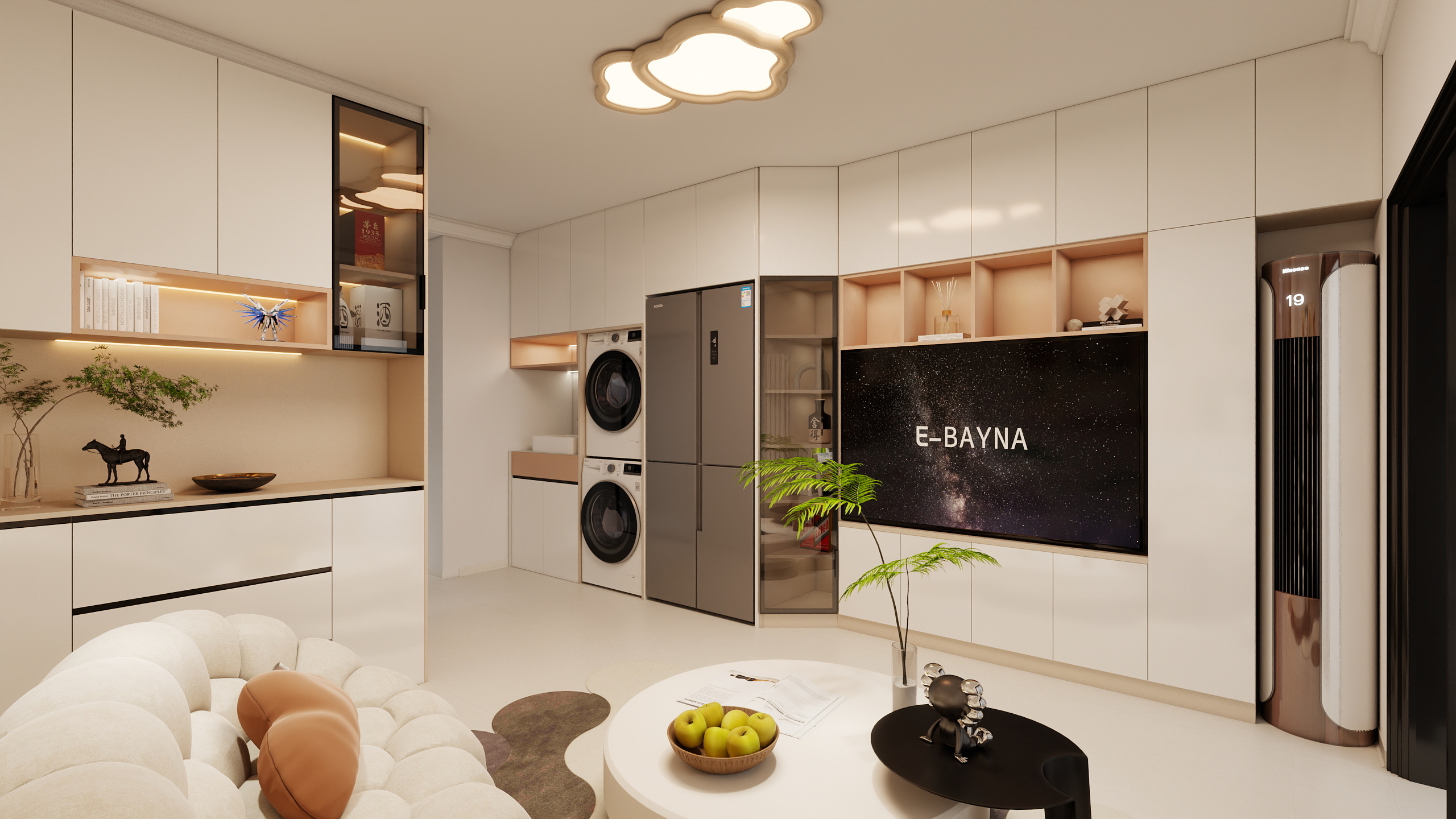 叶林超丨首席设计师-64㎡2室装修效果图