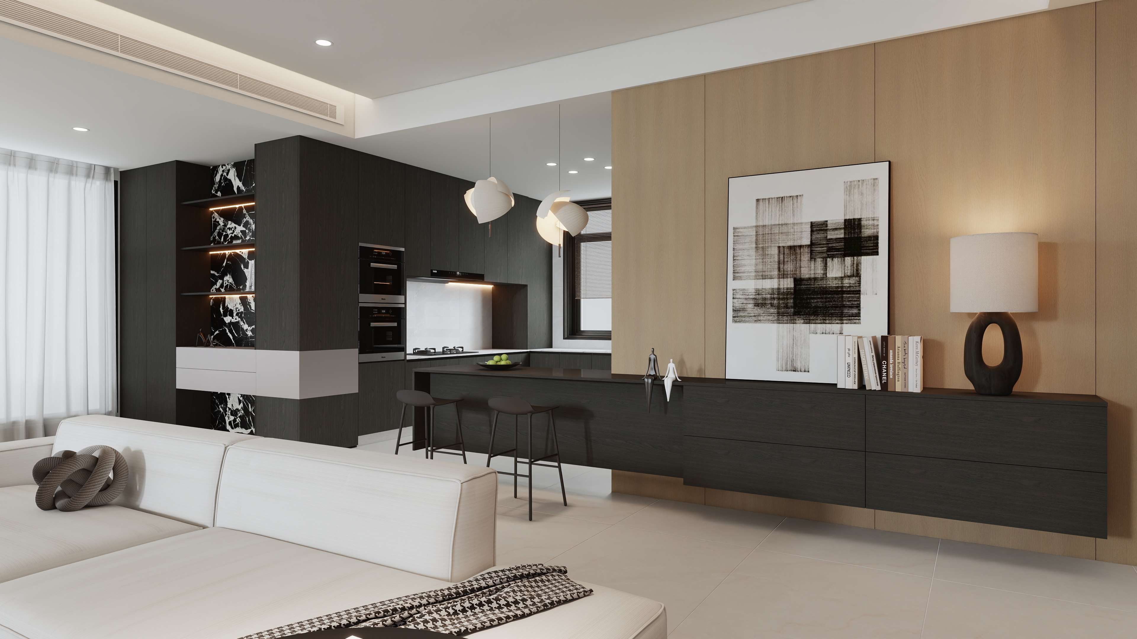 居里亚技术中心-深榆木意式空间装修效果图