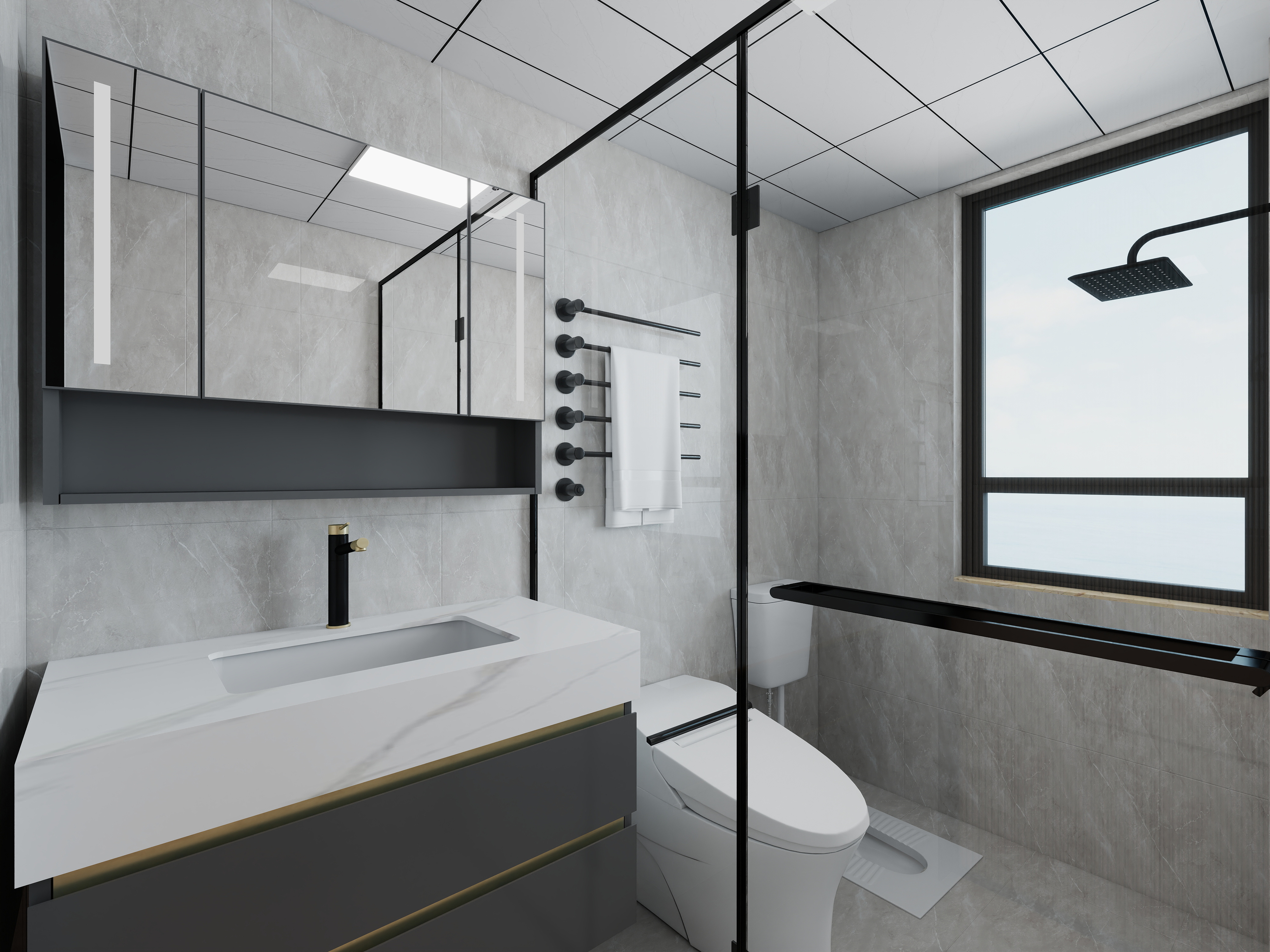 艺雅丽-99平现代简约装修效果图