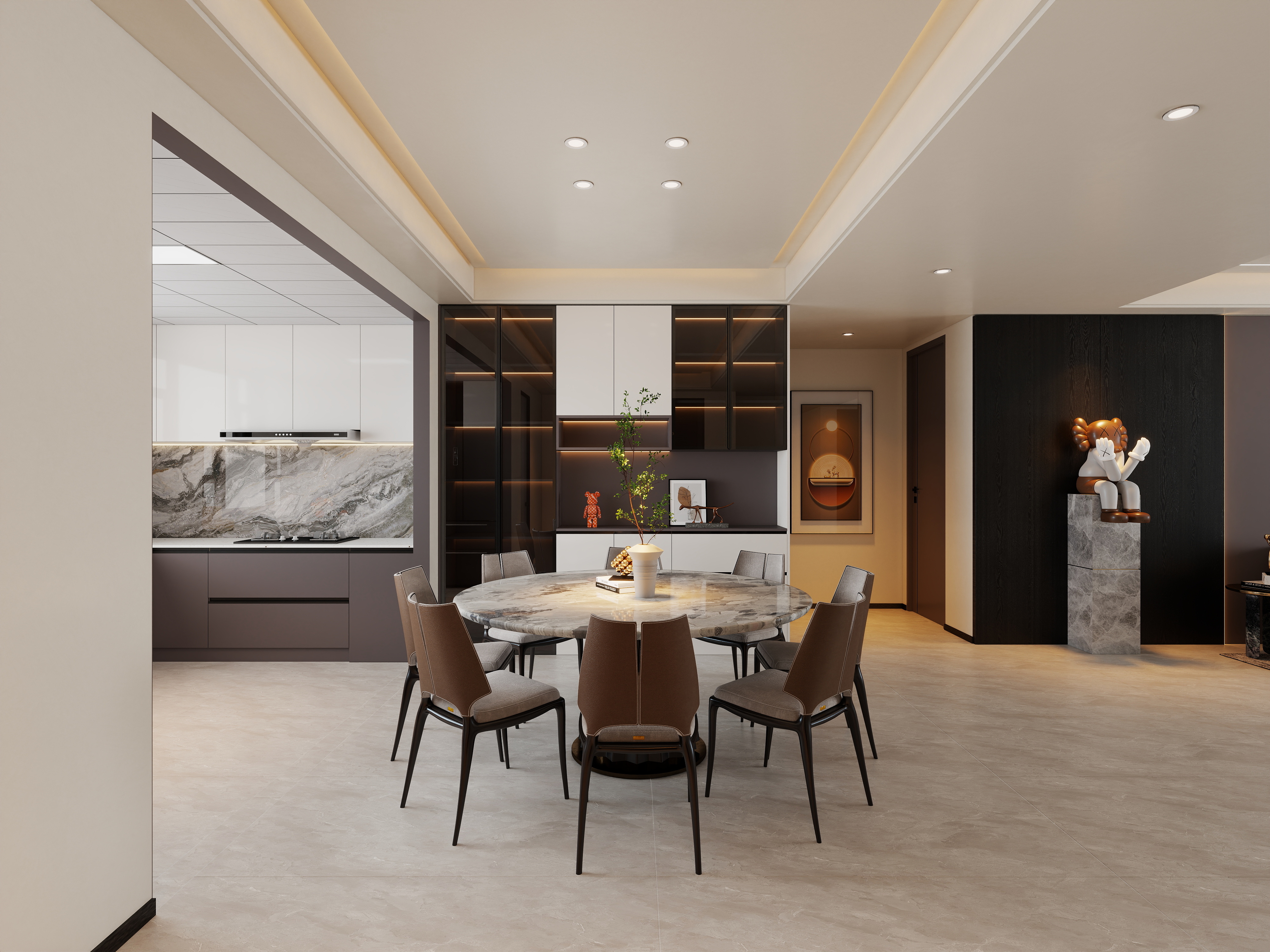 艺雅丽-133平现代简约装修效果图