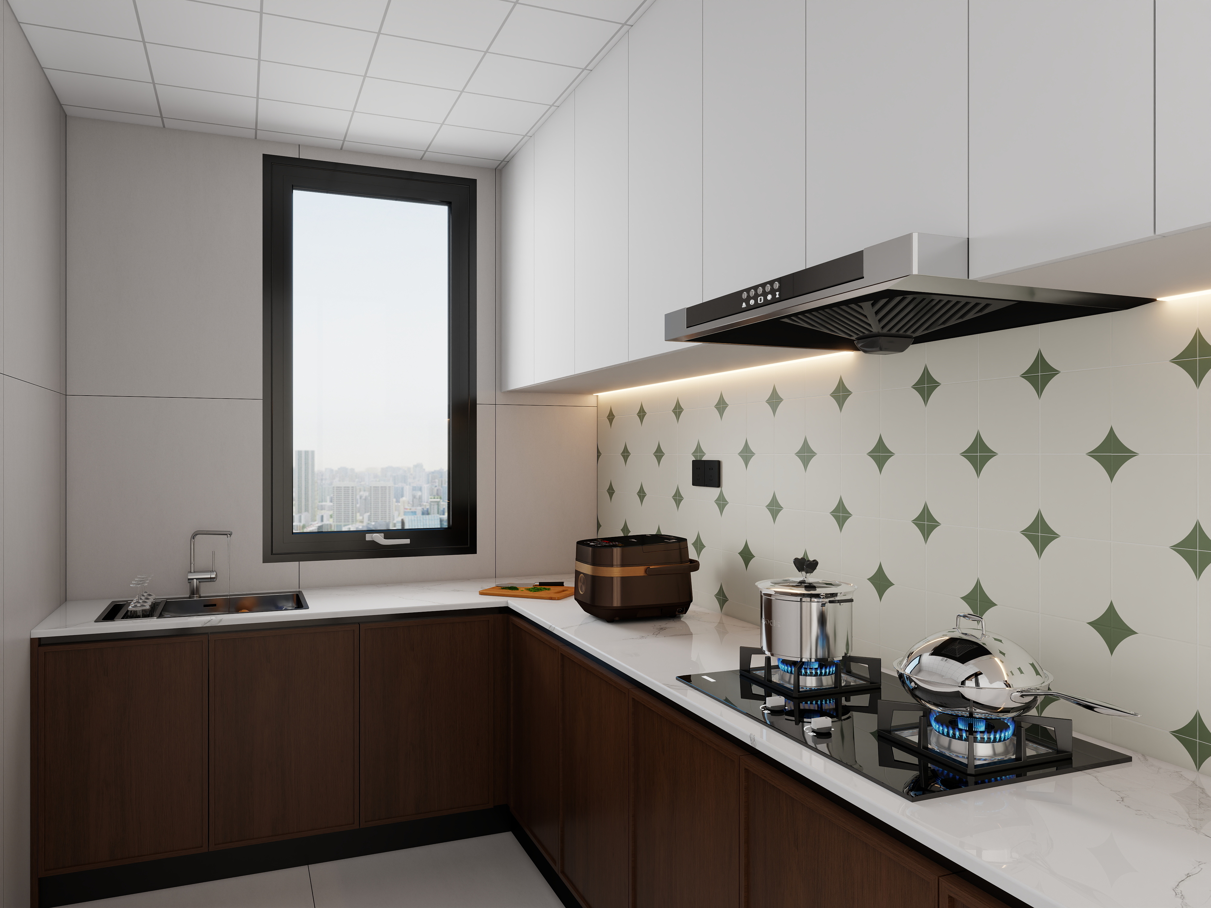 文木一心-万科城-中古风装修效果图