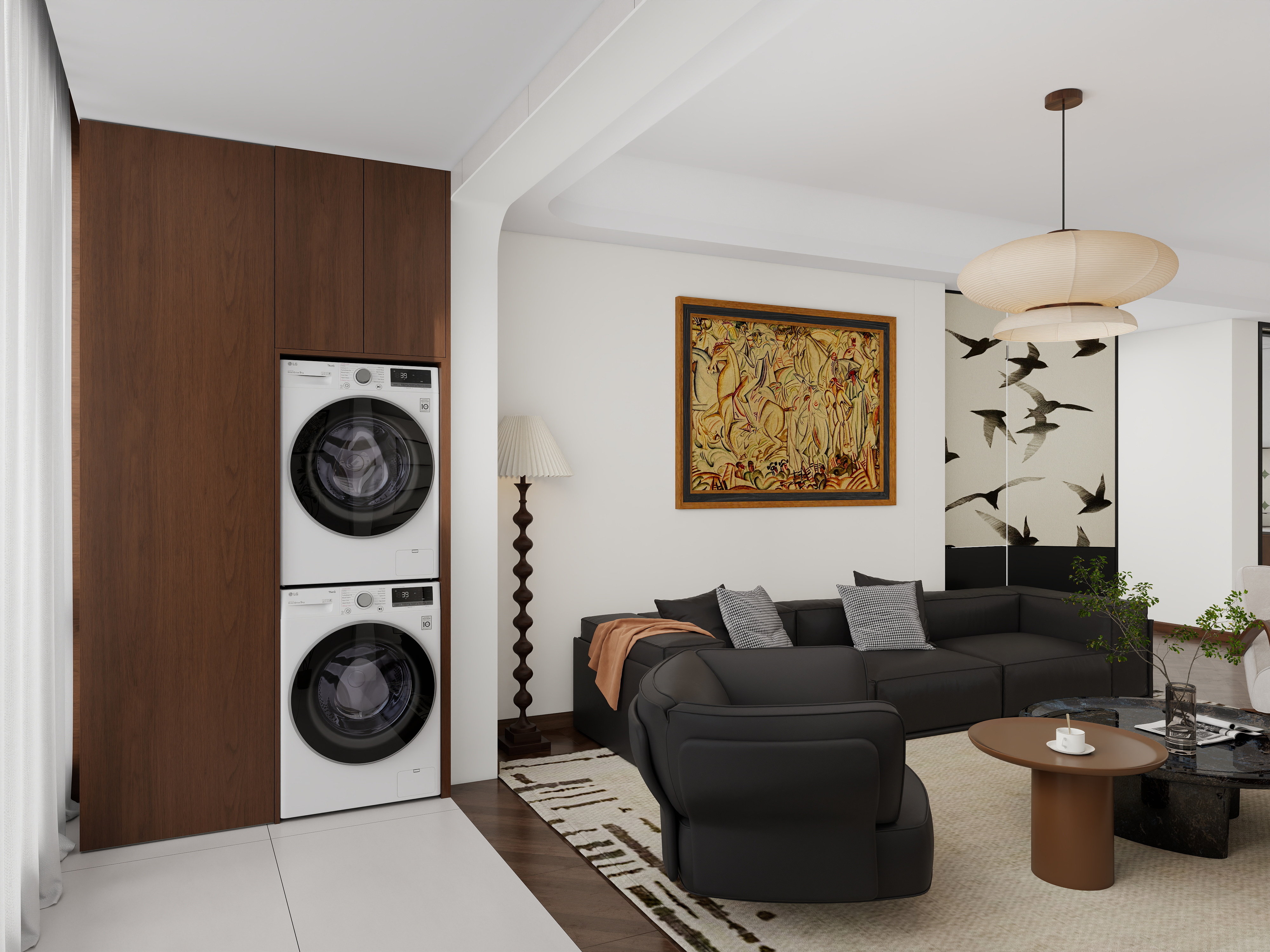 文木一心-万科城-中古风装修效果图