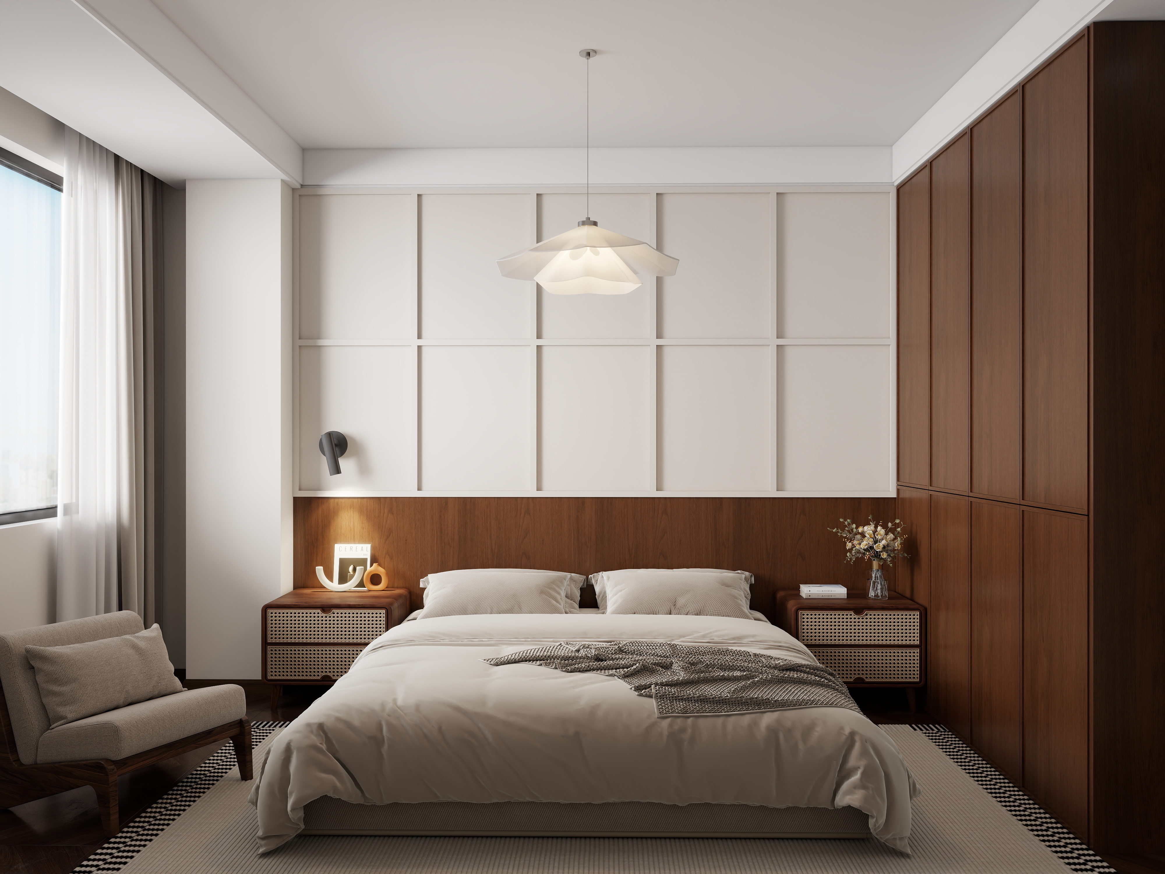 文木一心-万科城-中古风装修效果图