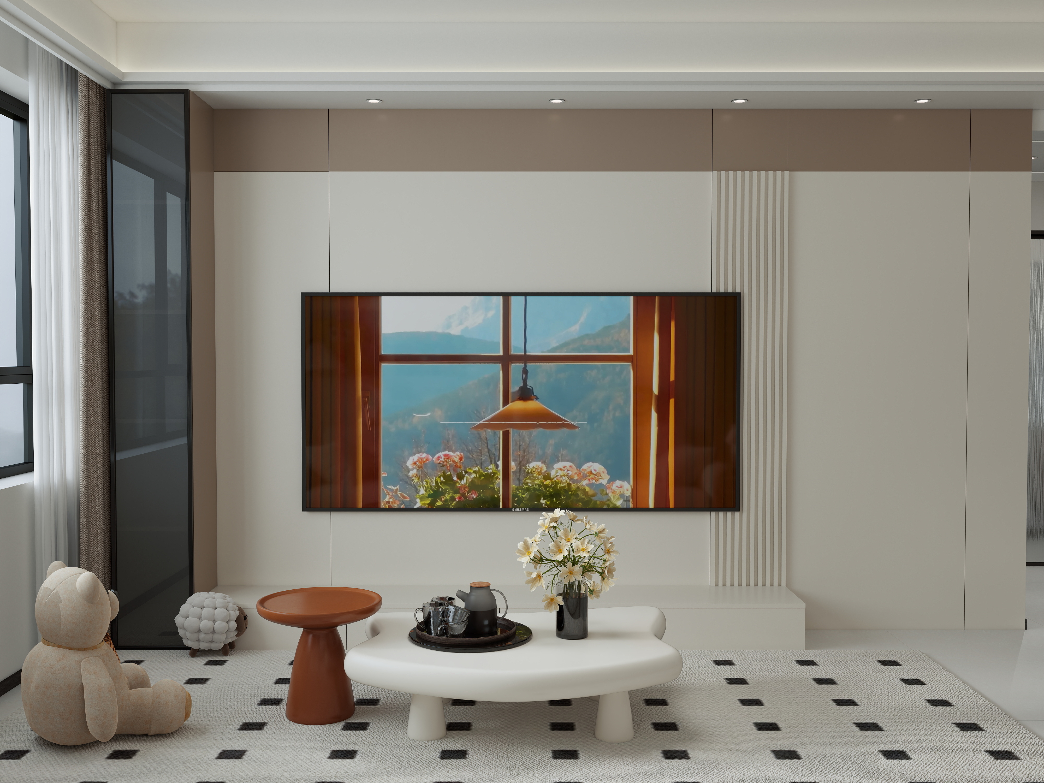 少卿-室内设计-104㎡3室装修效果图