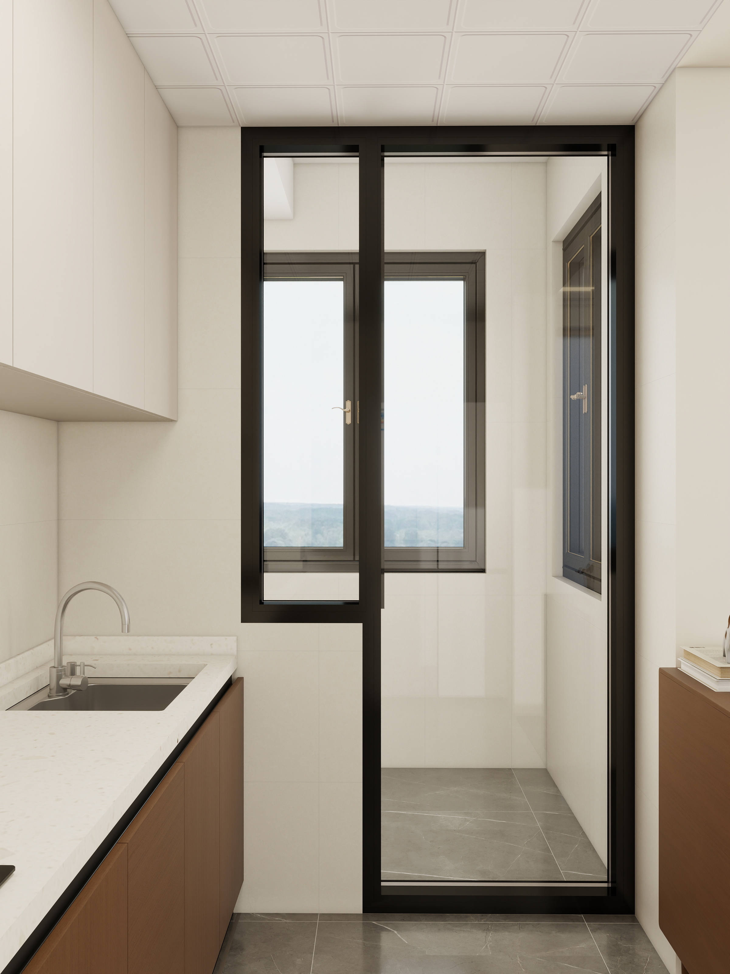 500一套_韩昊霖-奶油中古风-旧房改造装修效果图