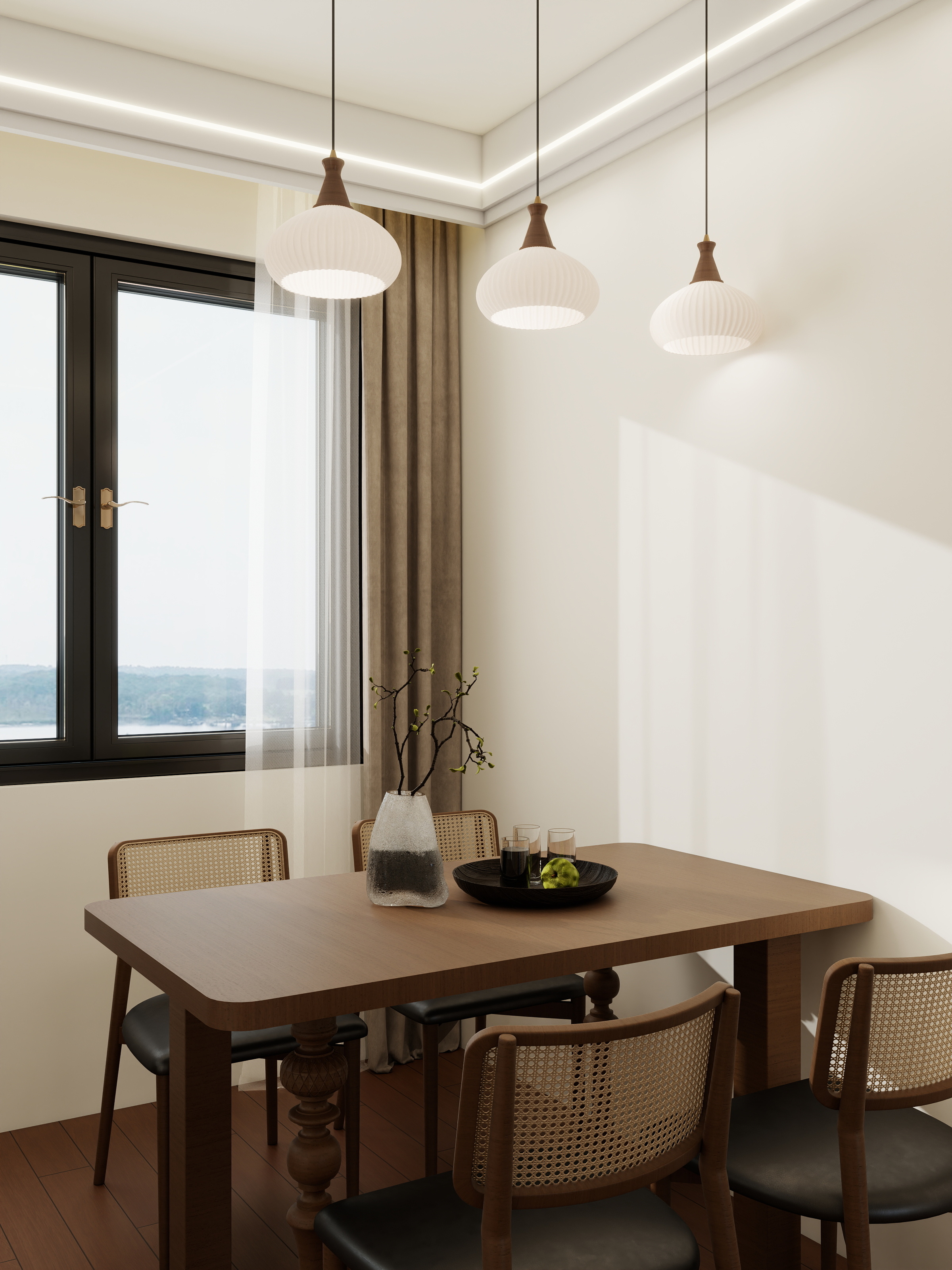 500一套_韩昊霖-奶油中古风-旧房改造装修效果图