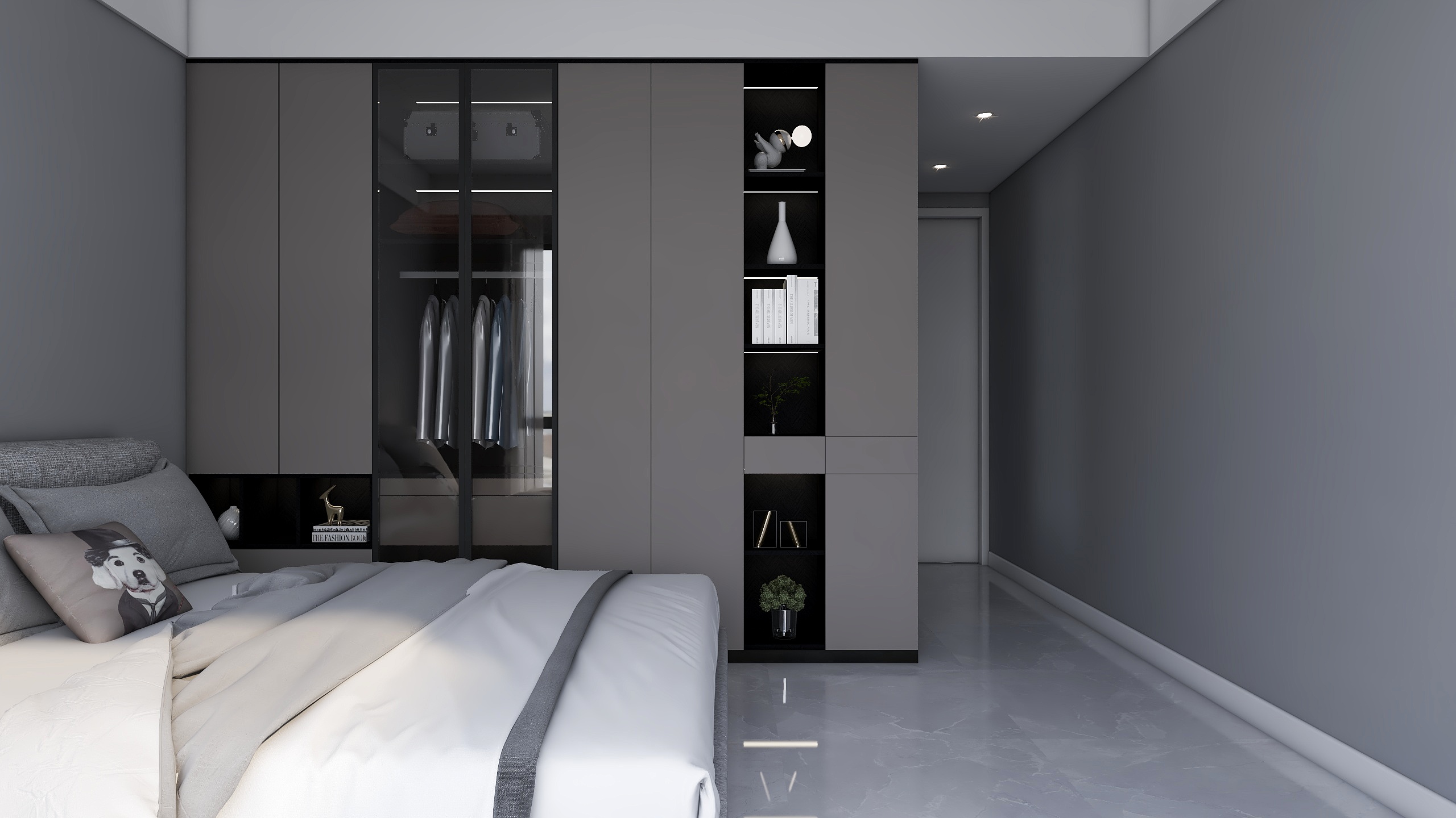 李林-昆明湖现代简约141㎡2室装修效果图