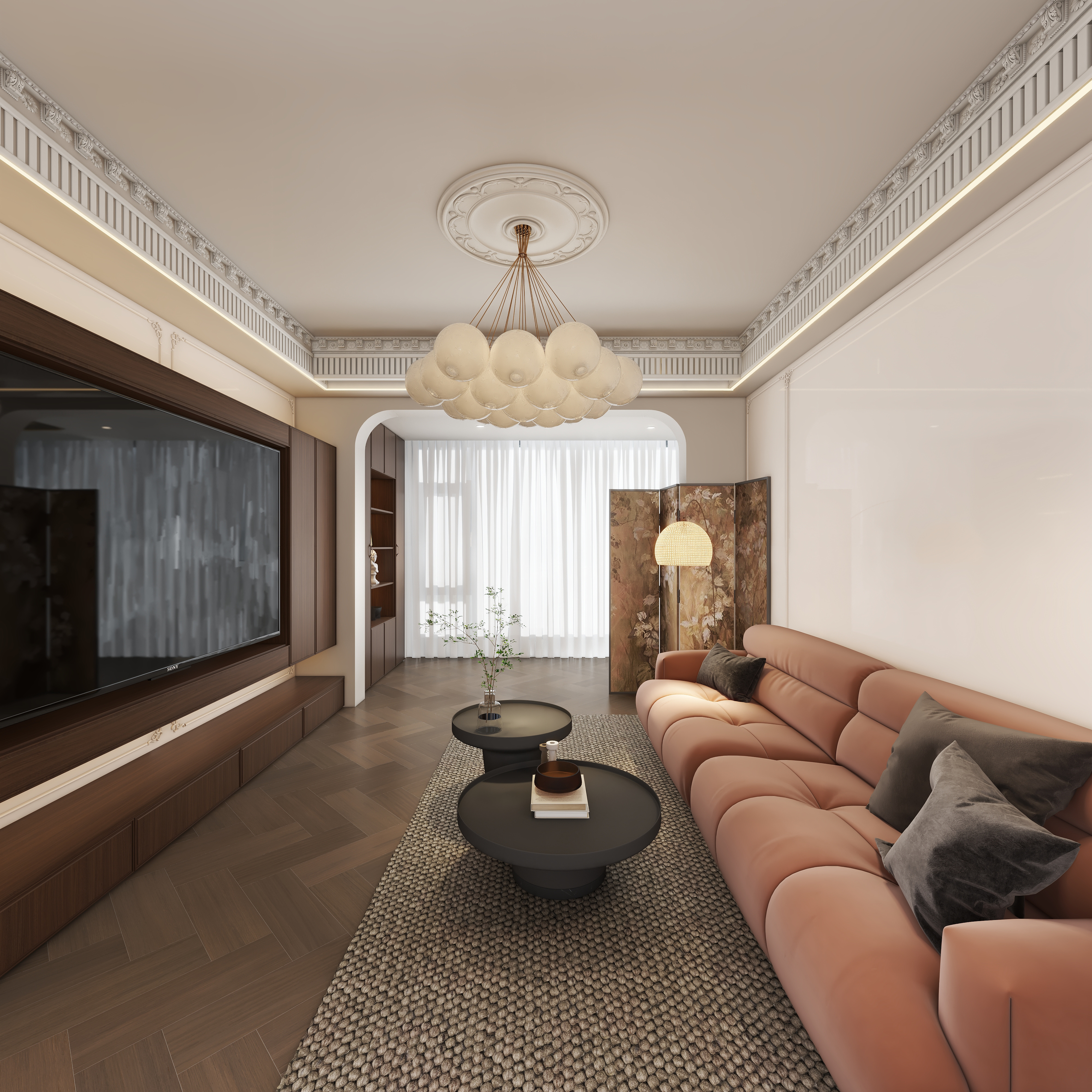 星空设计500一套-混搭122㎡3室一层客餐厅装修效果图第5张