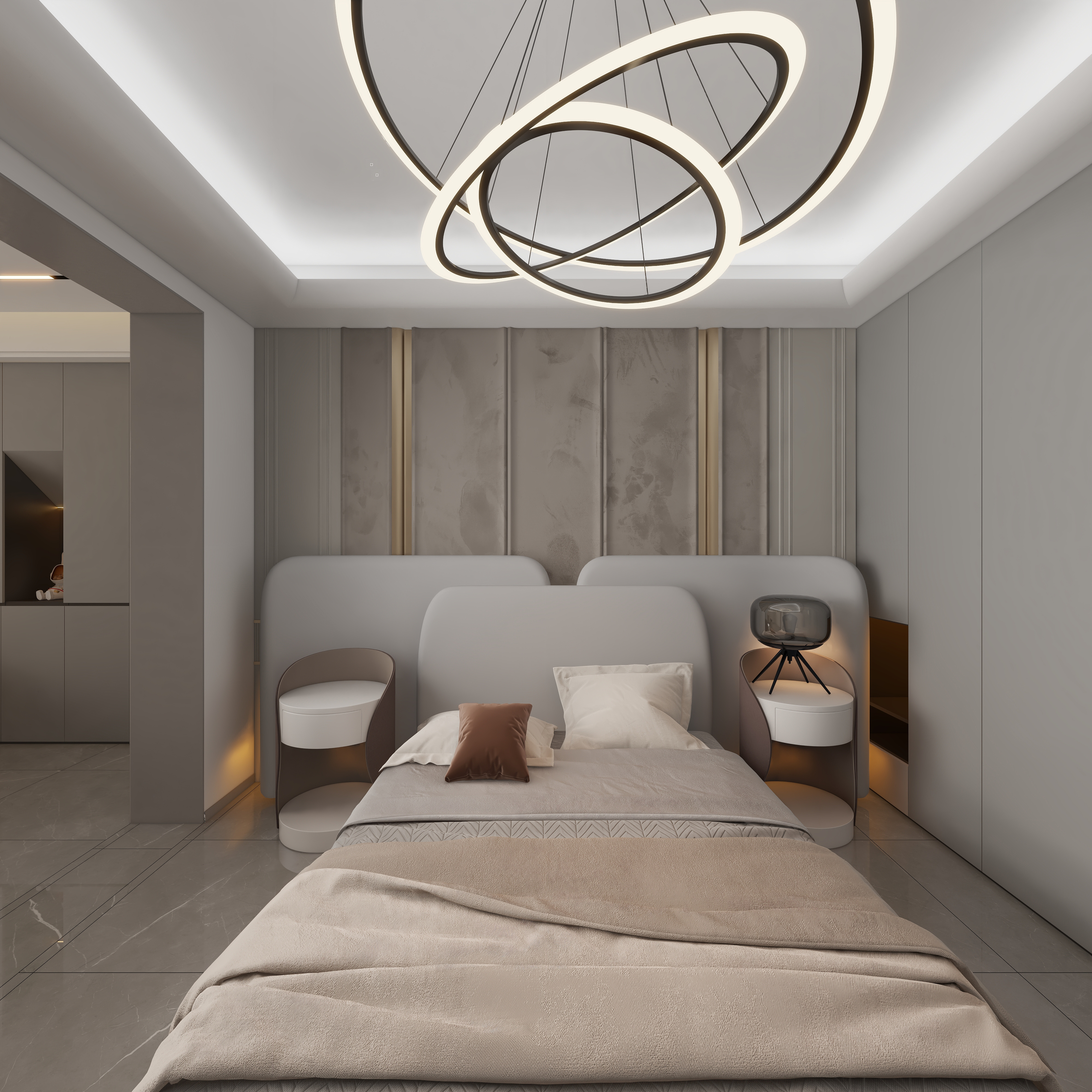 星空设计500一套-轻奢143㎡一层儿子房装修效果图第3张