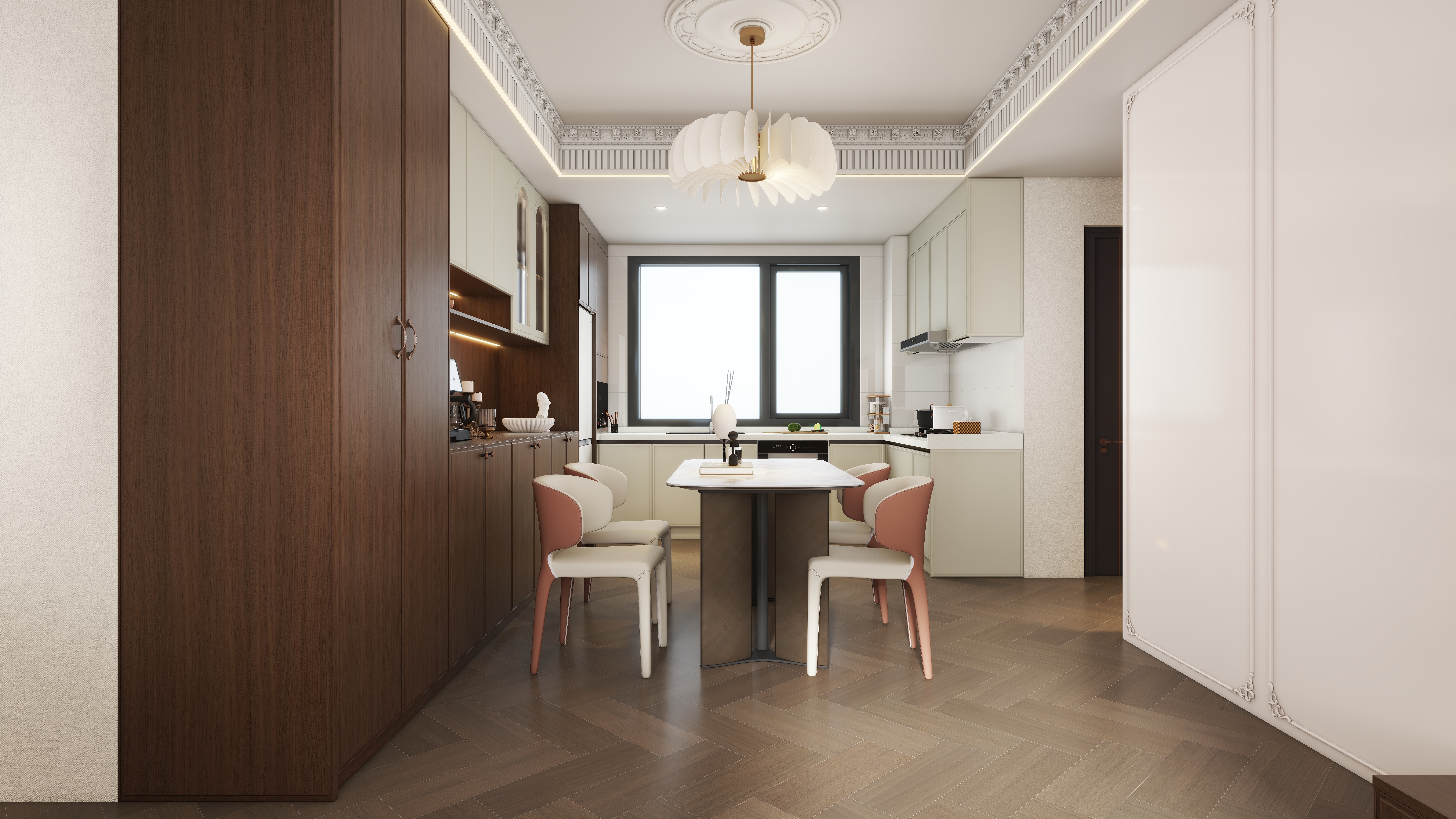 星空设计500一套-混搭122㎡3室一层客餐厅装修效果图第3张