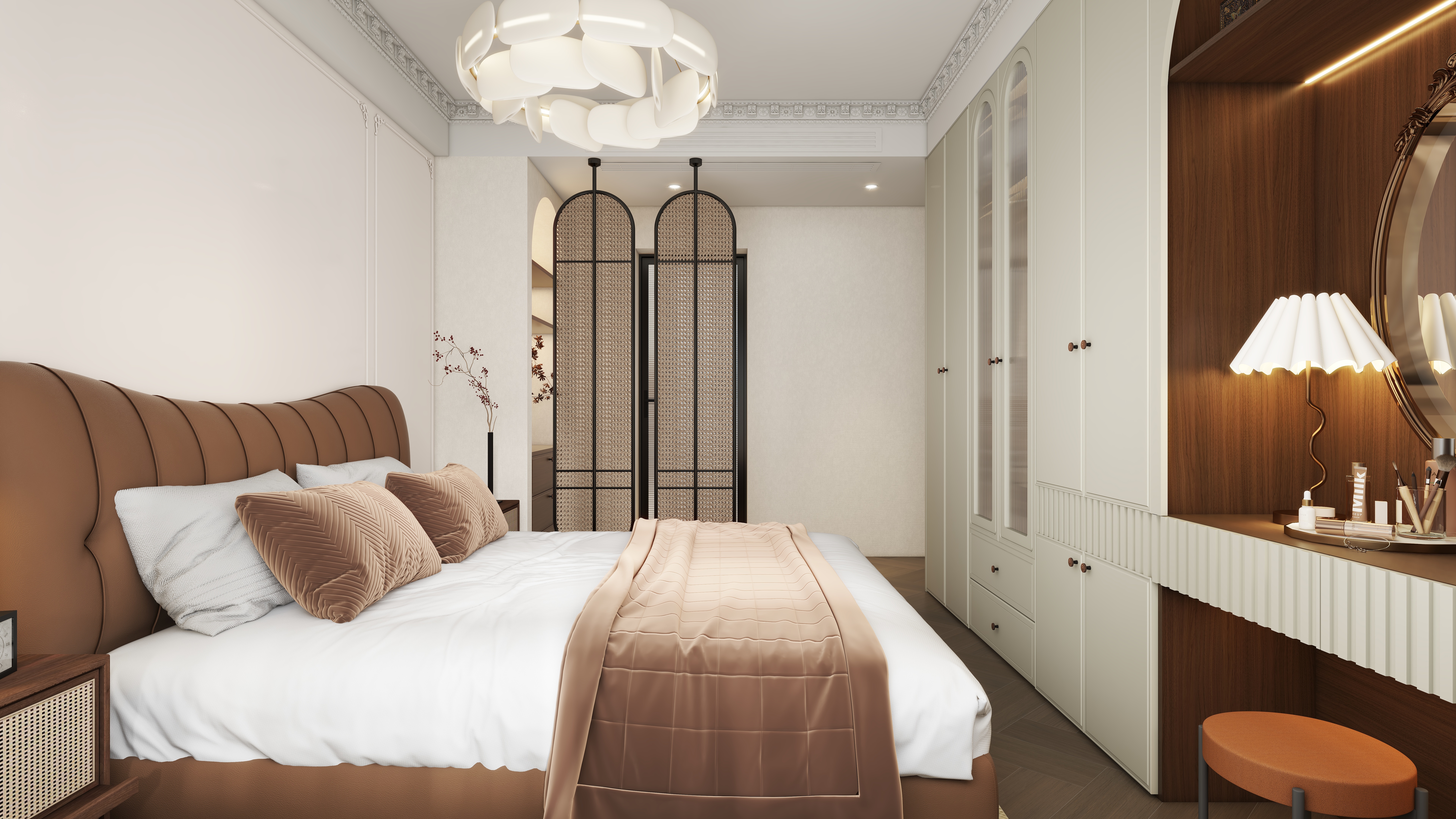 星空设计500一套-混搭122㎡3室一层主卧装修效果图第2张