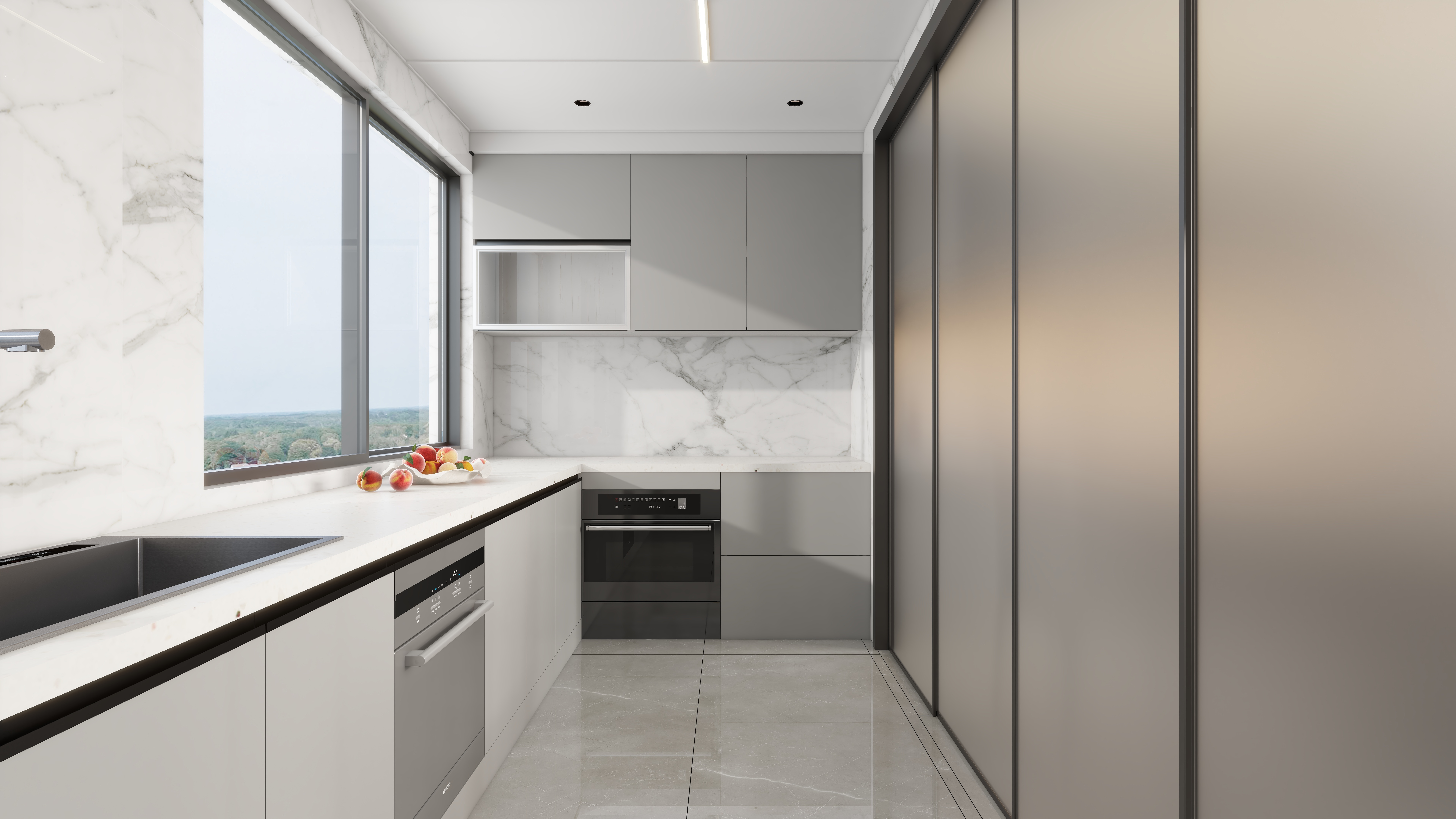 星空设计500一套-轻奢143㎡一层厨房装修效果图第1张