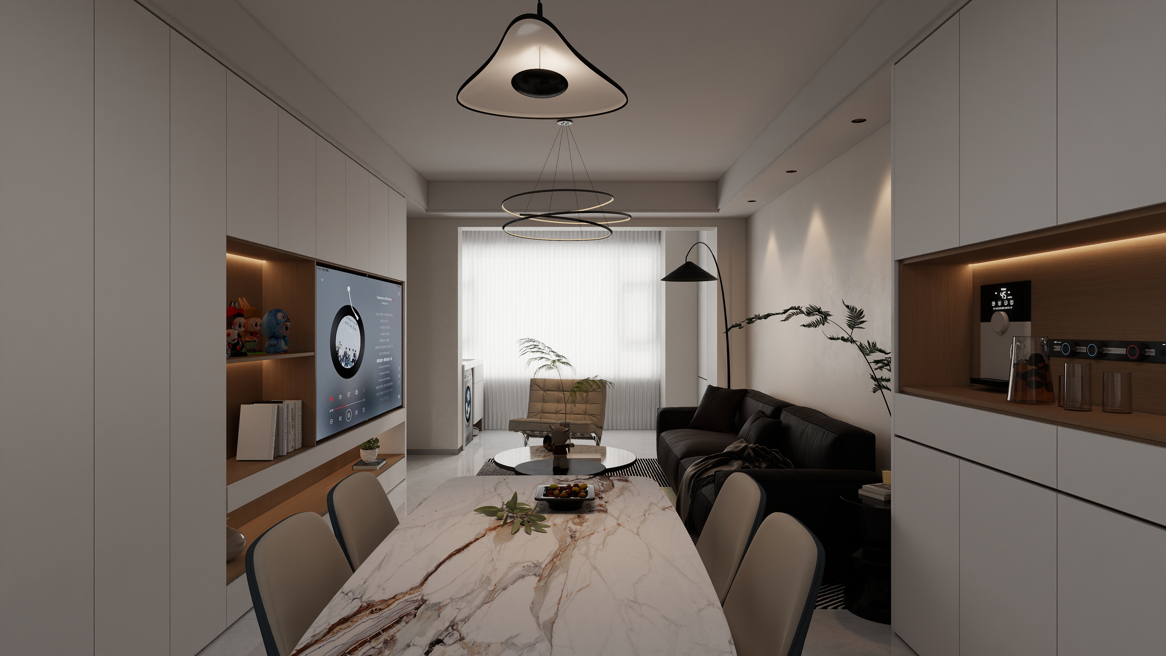 乔眠-102m²-现代简约风格装修效果图