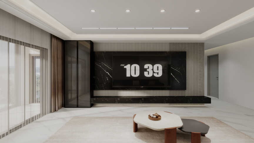 珈源工作室-现代简约。后现代装修效果图