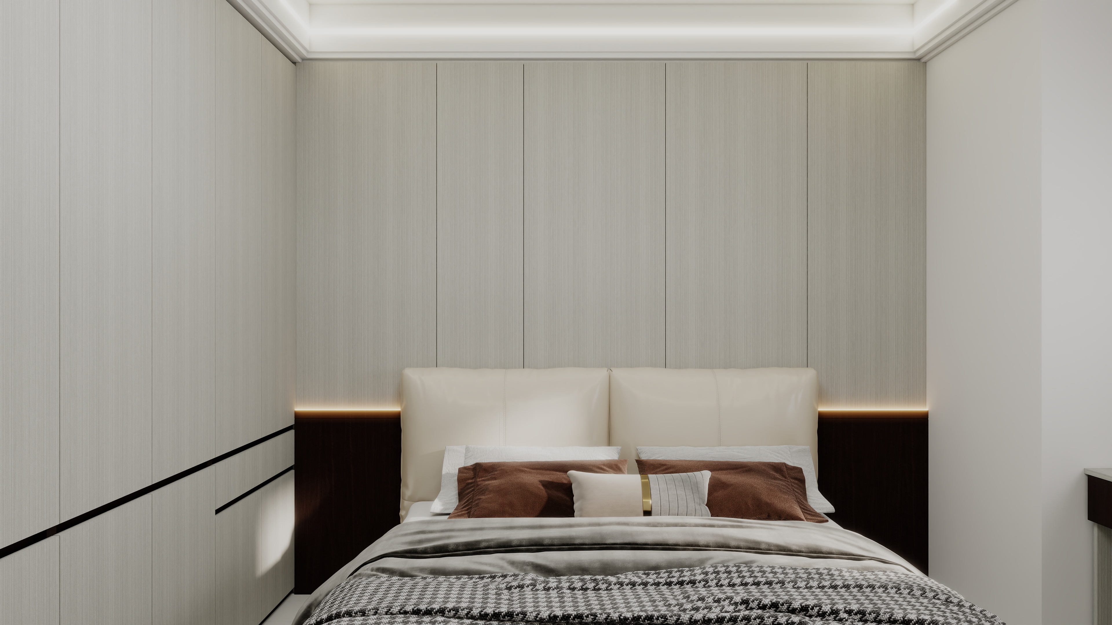 珈源工作室-现代简约。后现代一层次卧装修效果图第3张