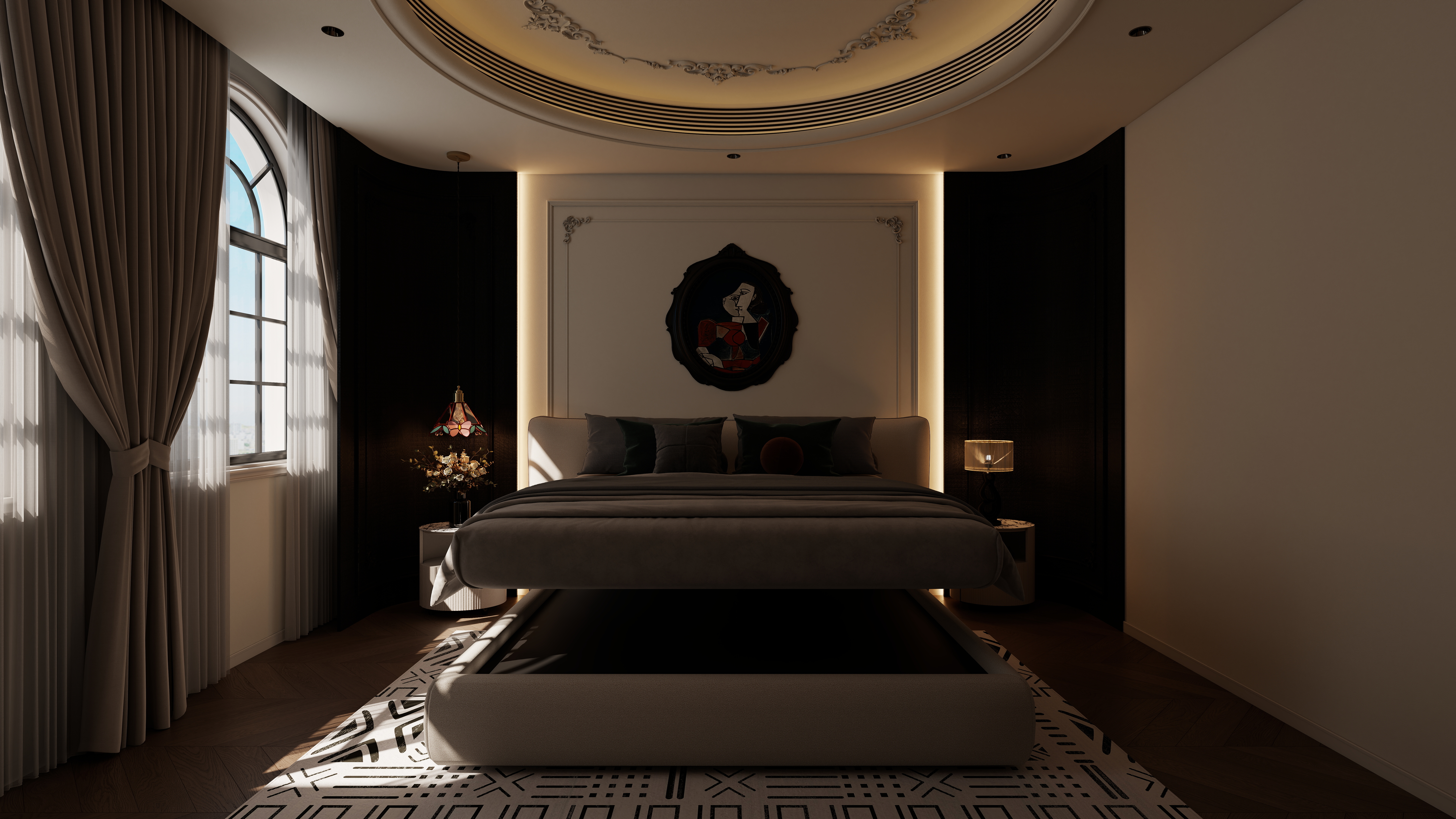 星空设计500一套-混搭168㎡3室二层次卧装修效果图第1张