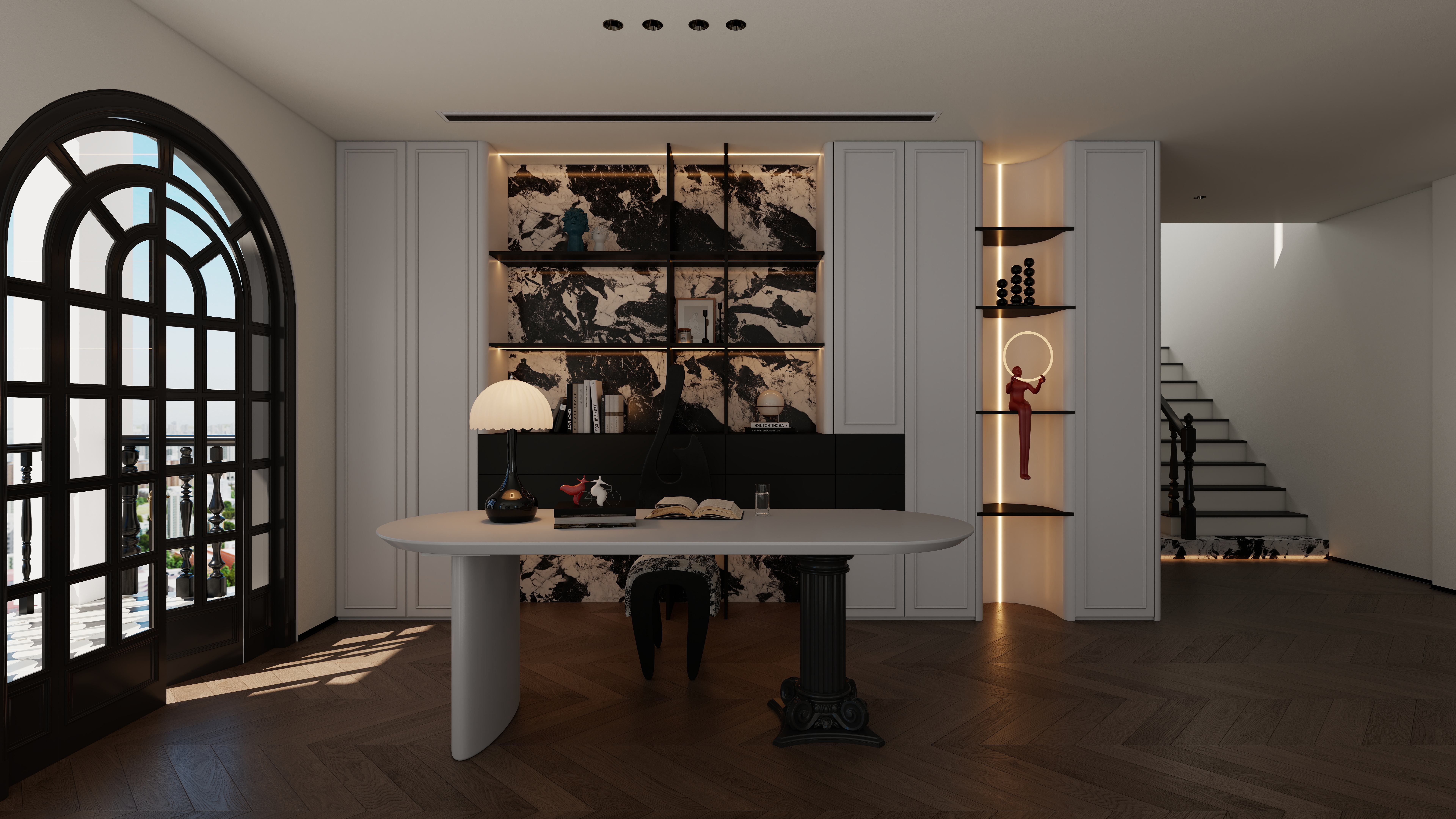 星空设计500一套-混搭168㎡3室二层二层大厅装修效果图第1张